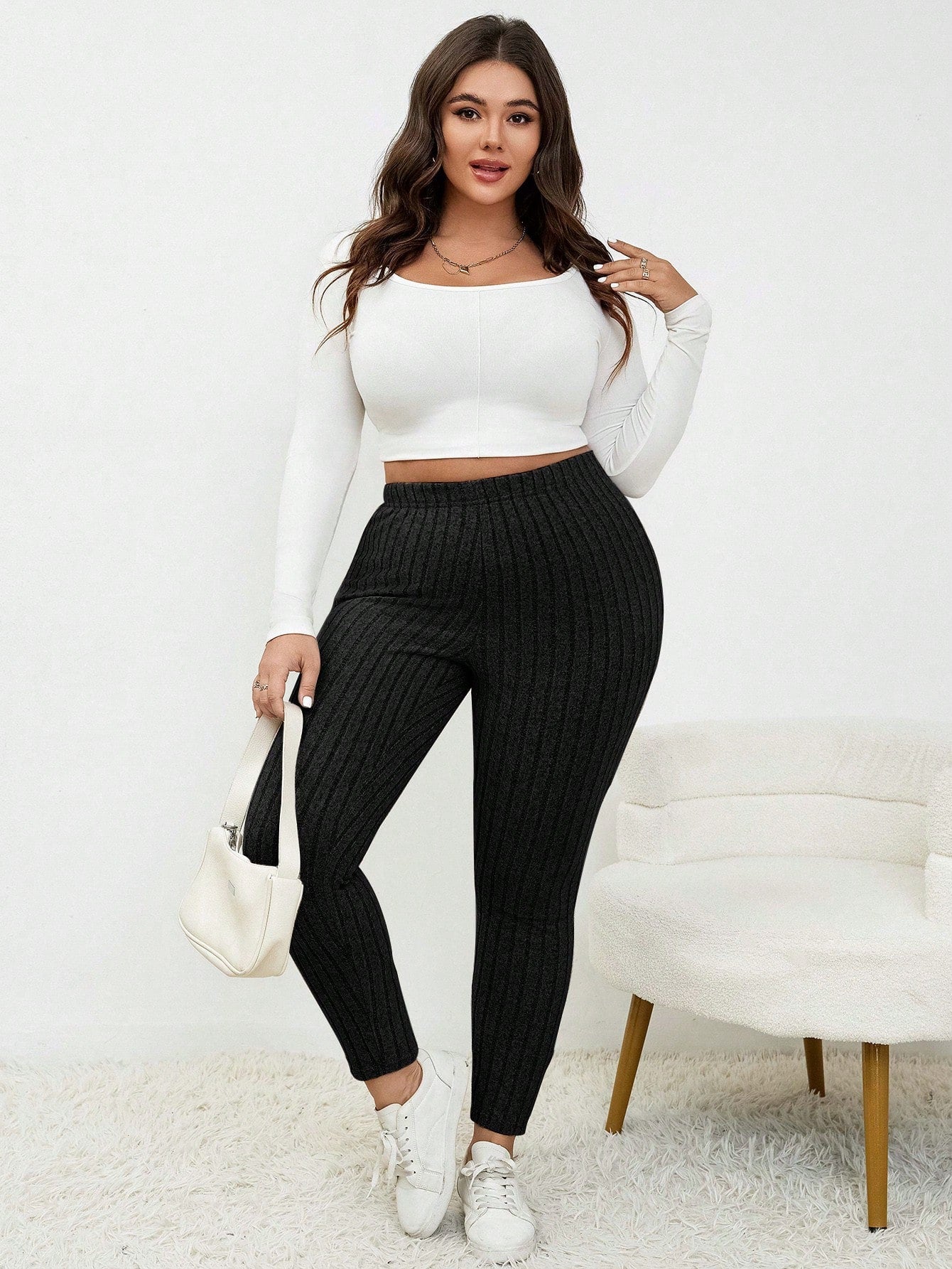 Calça Legging Canelada Plus Size