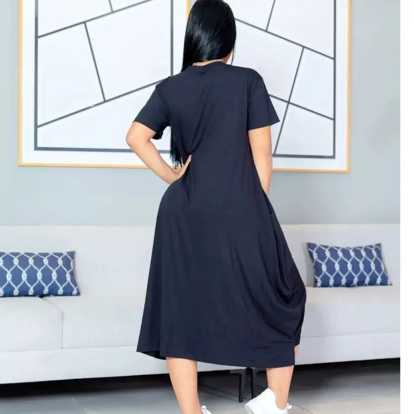 Vestido Mullet Midi com Manguinha