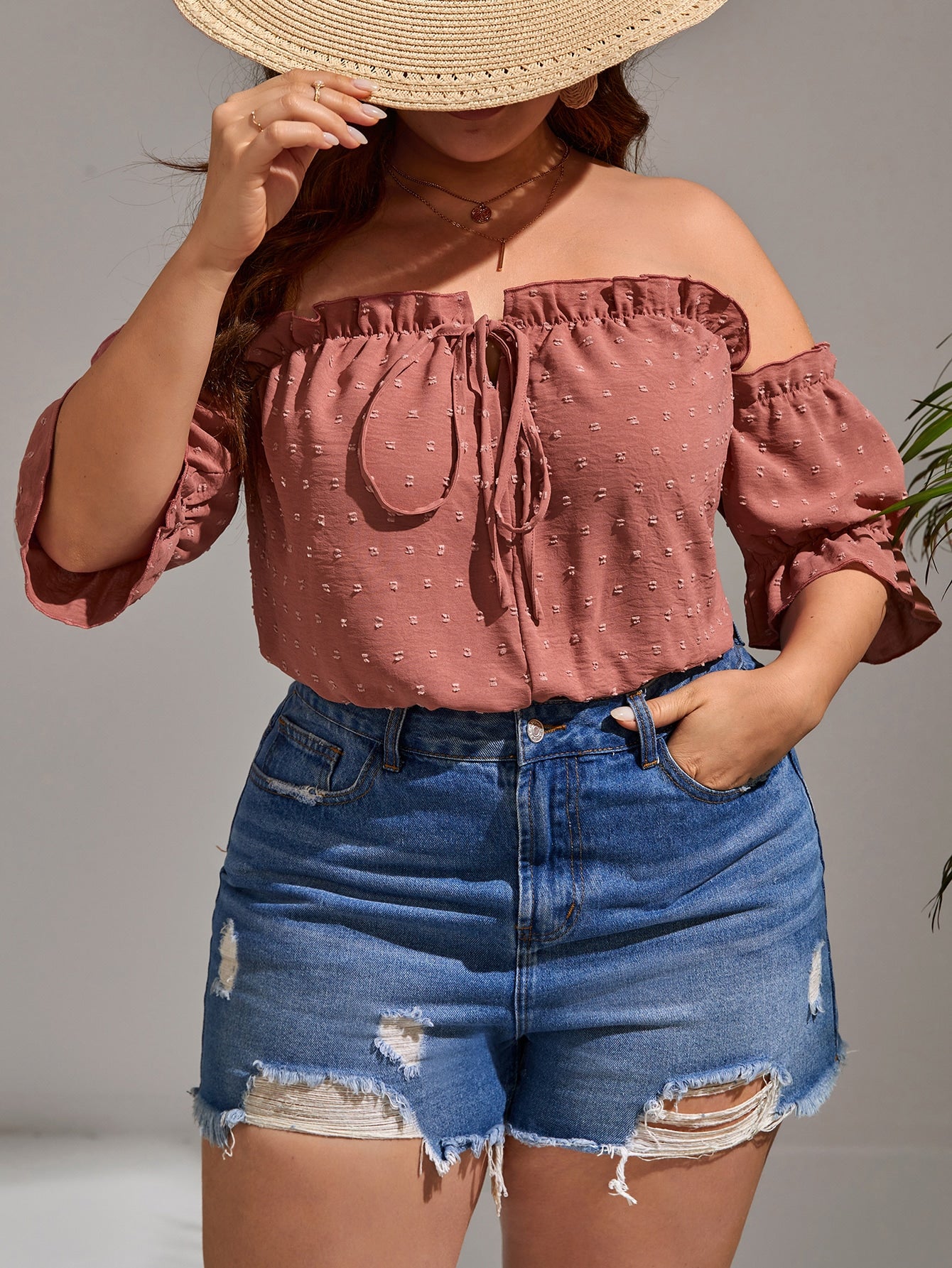 Blusa Cropped Pipoca Plus Size