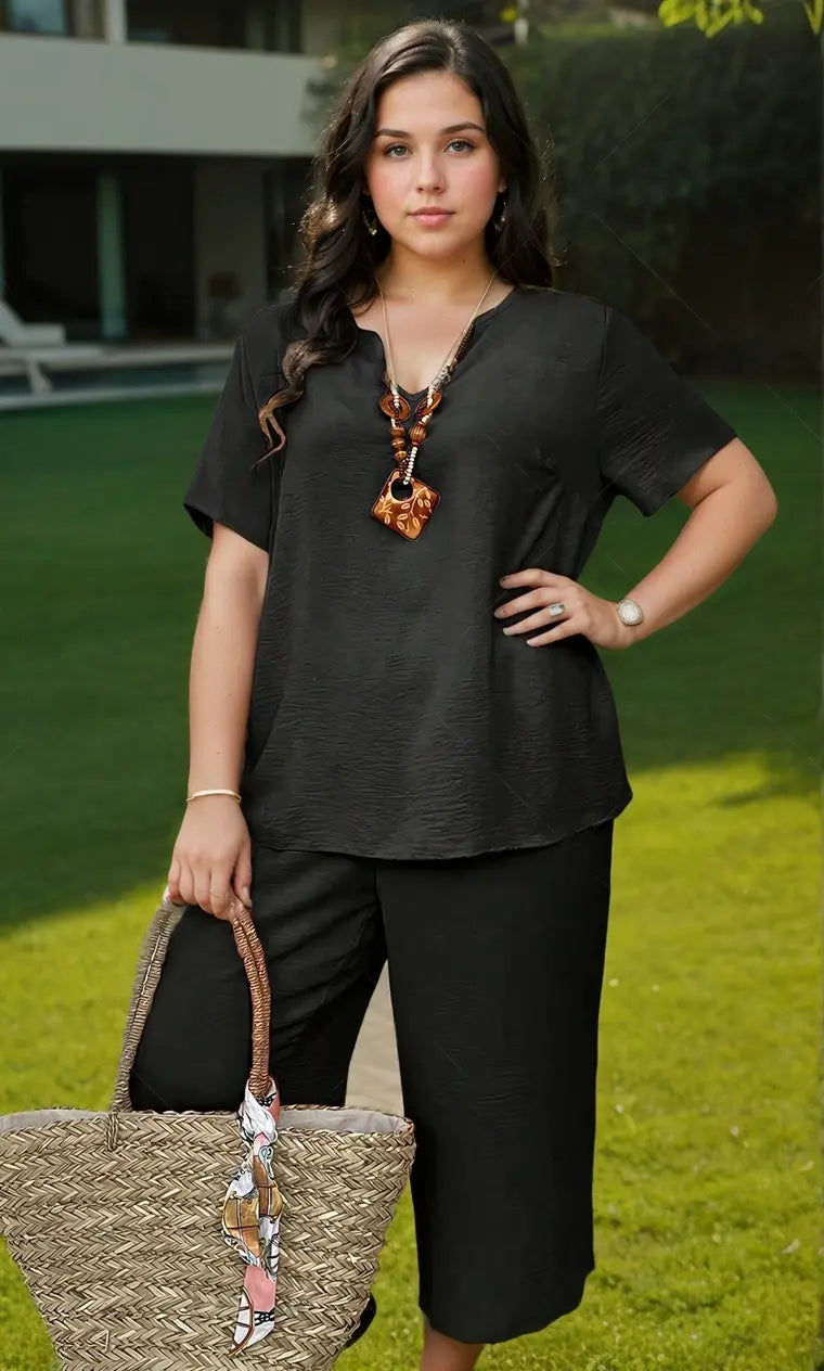 Conjunto Com Decote Em V