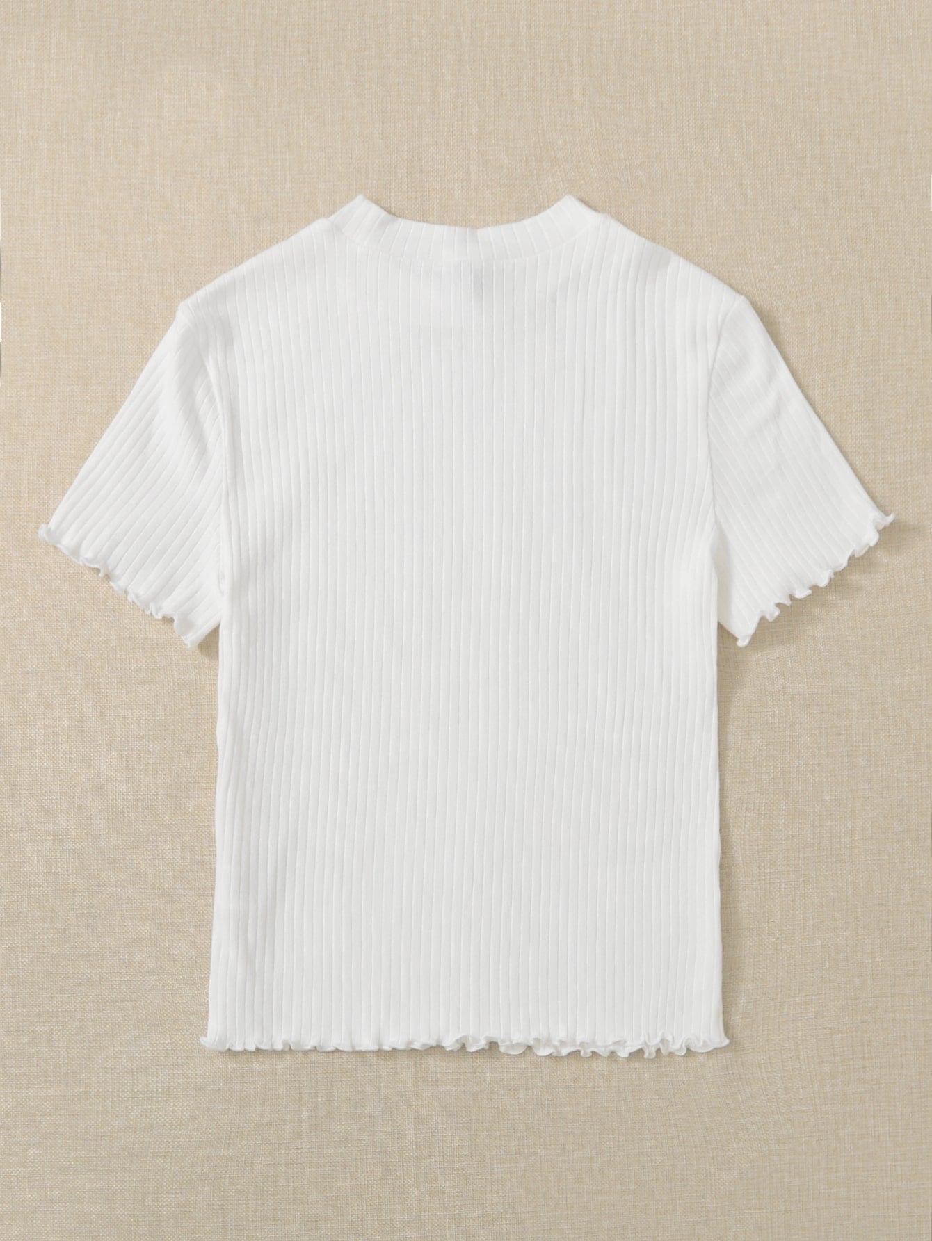 Camiseta Básica Canelada de Manguinha