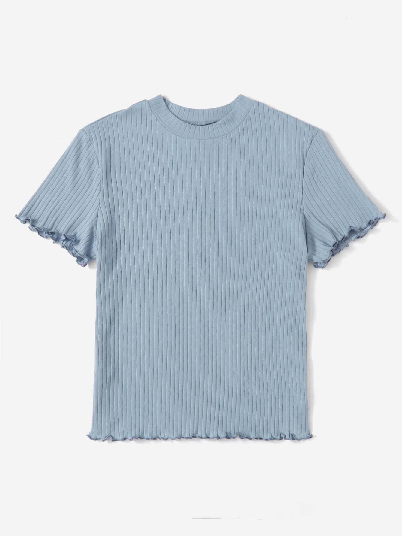 Camiseta Básica Canelada de Manguinha