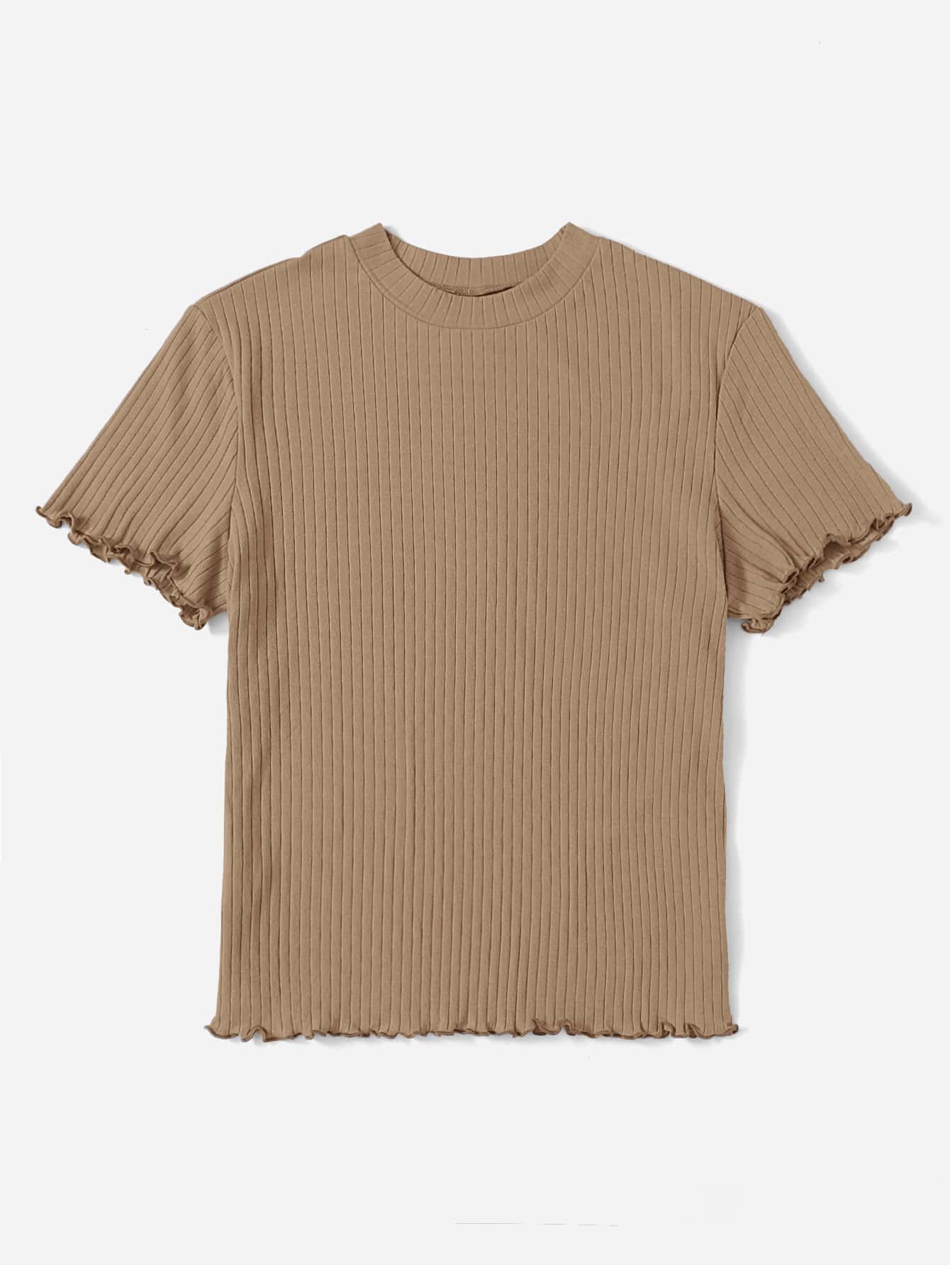 Camiseta Básica Canelada de Manguinha