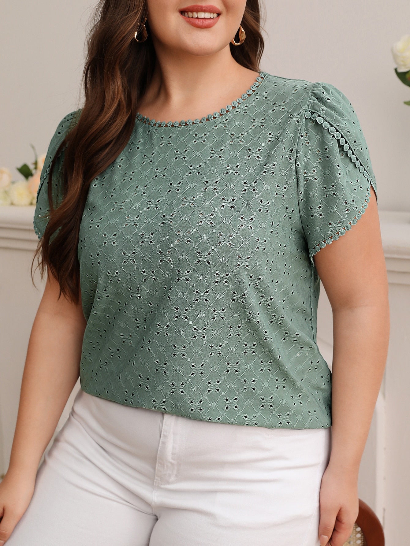 Blusa Com Manga Pétala Schiffy