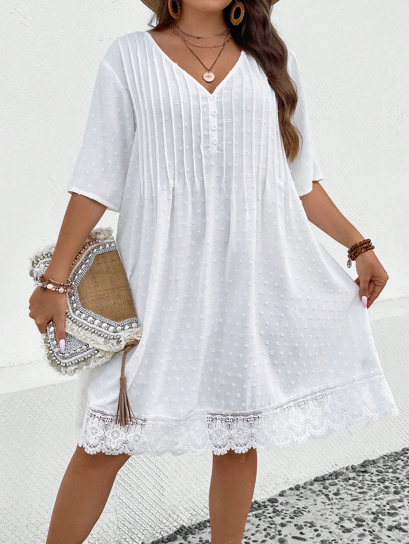 Vestido Barra Rendada