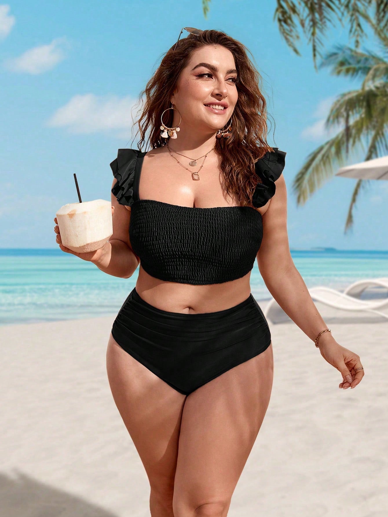 Biquíni Júlia Com Manguinha Plissada