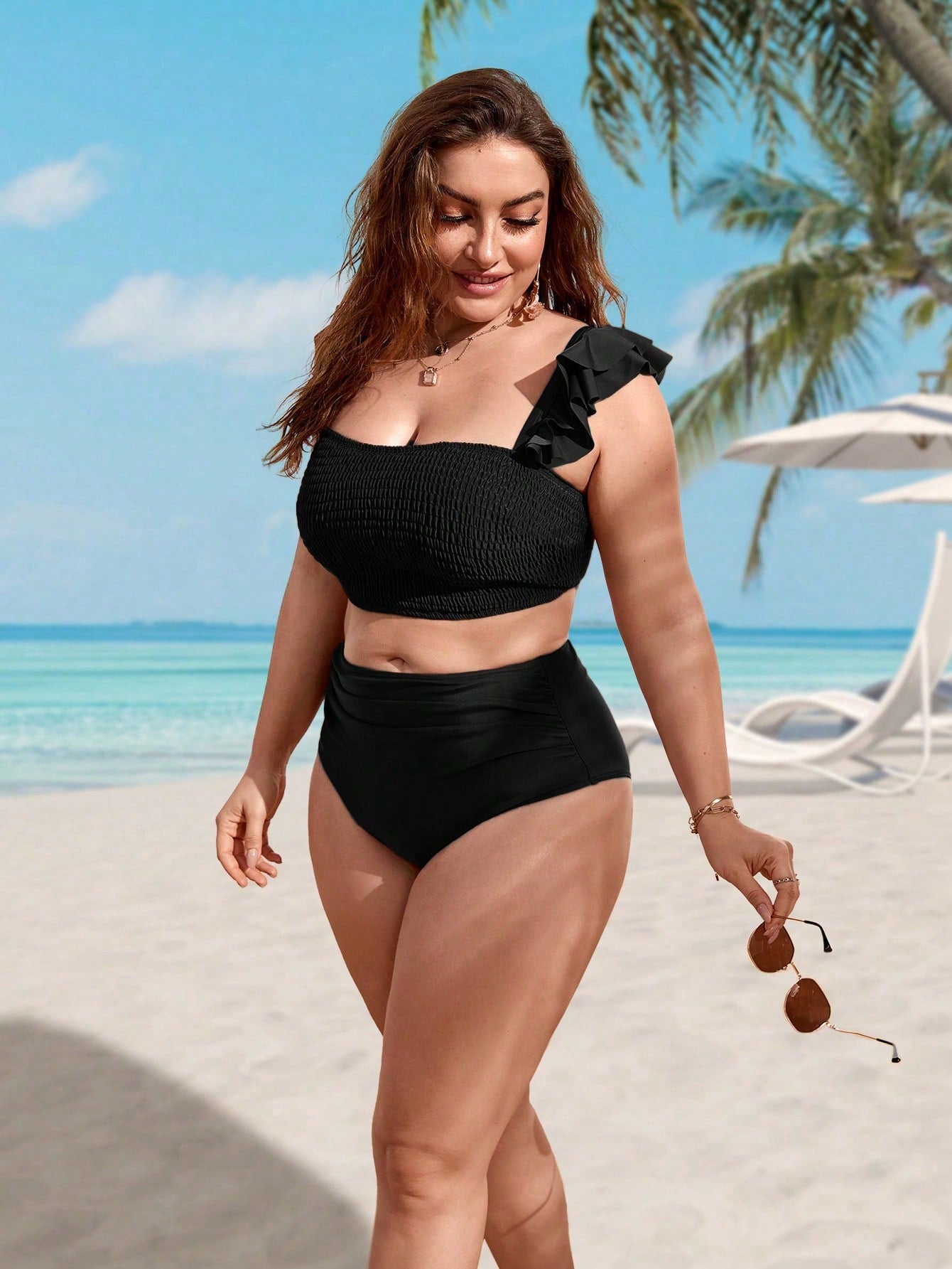 Biquíni Júlia Com Manguinha Plissada