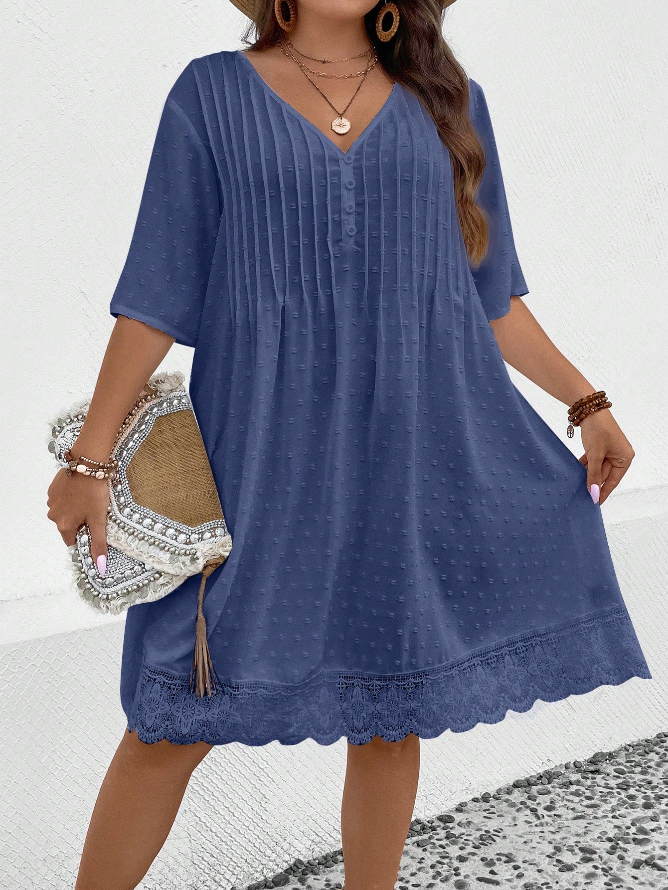 Vestido Barra Rendada