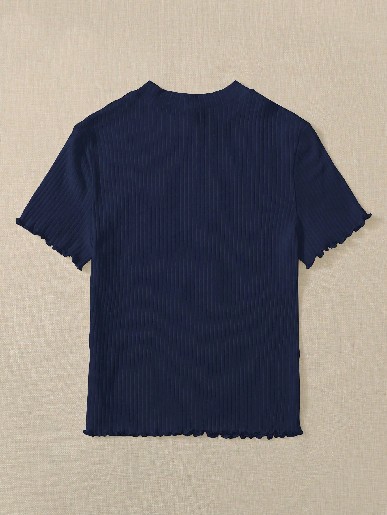 Camiseta Básica Canelada de Manguinha