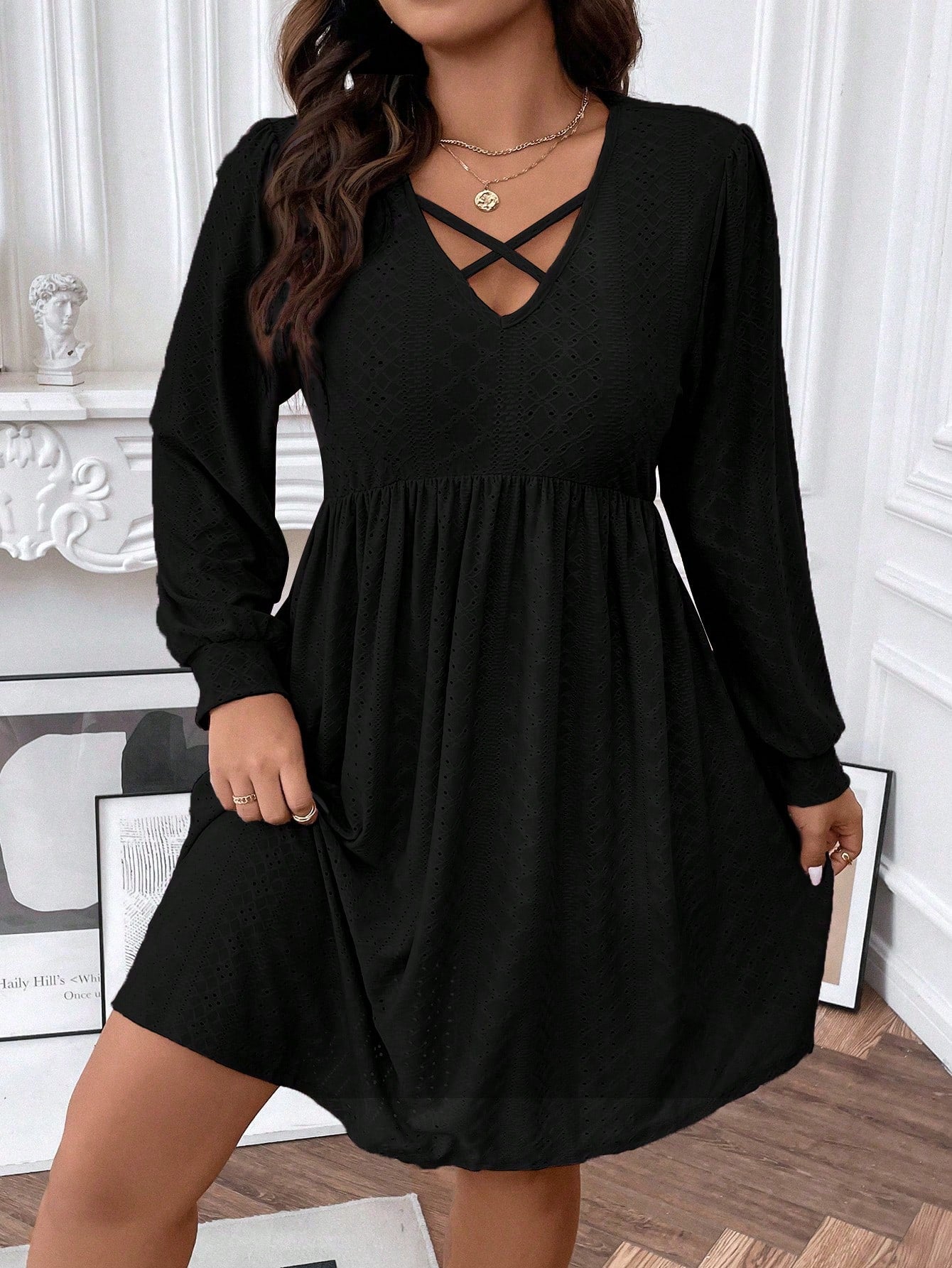 Vestido Quioto Detalhes Ziguezague