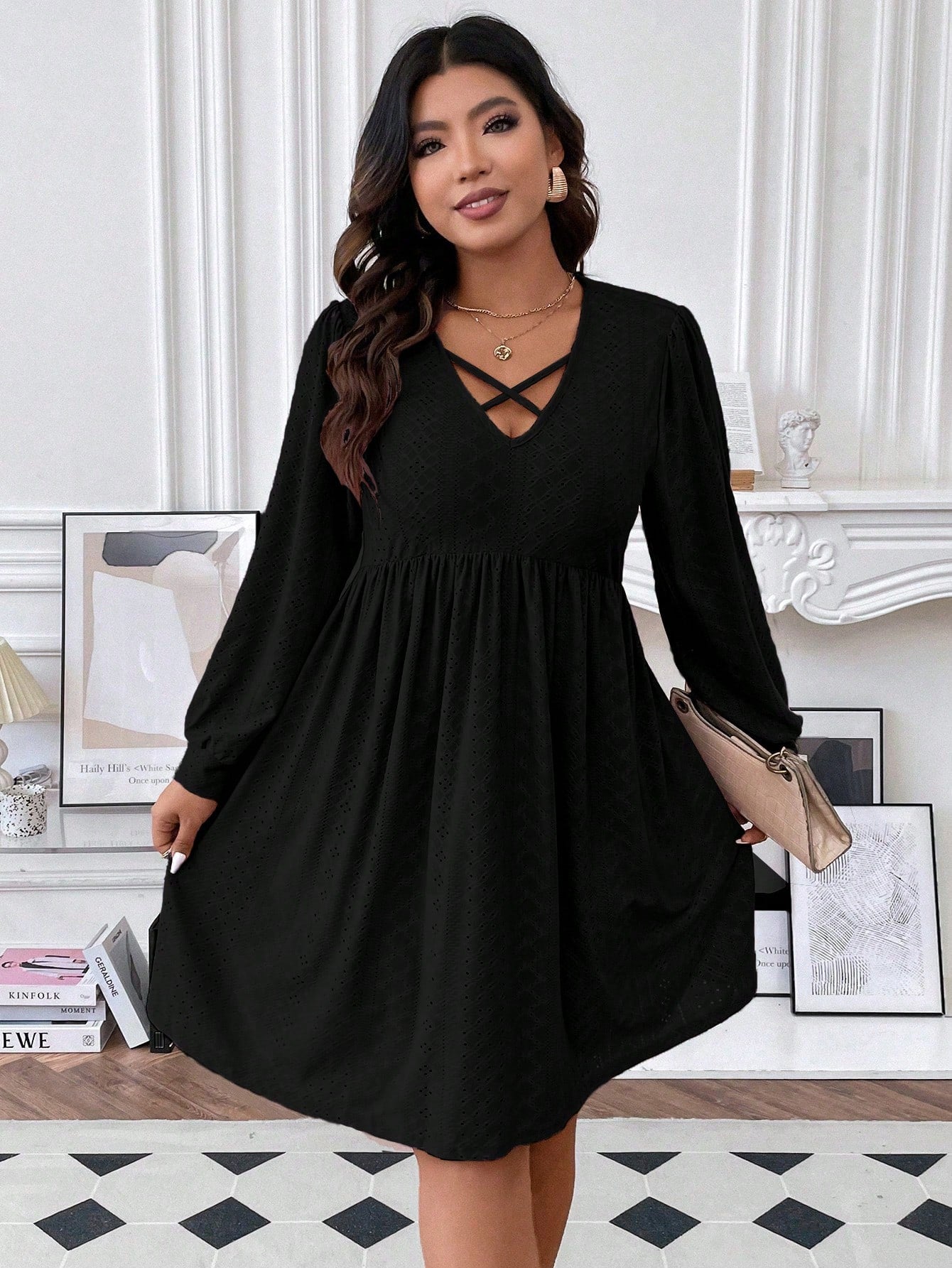 Vestido Quioto Detalhes Ziguezague