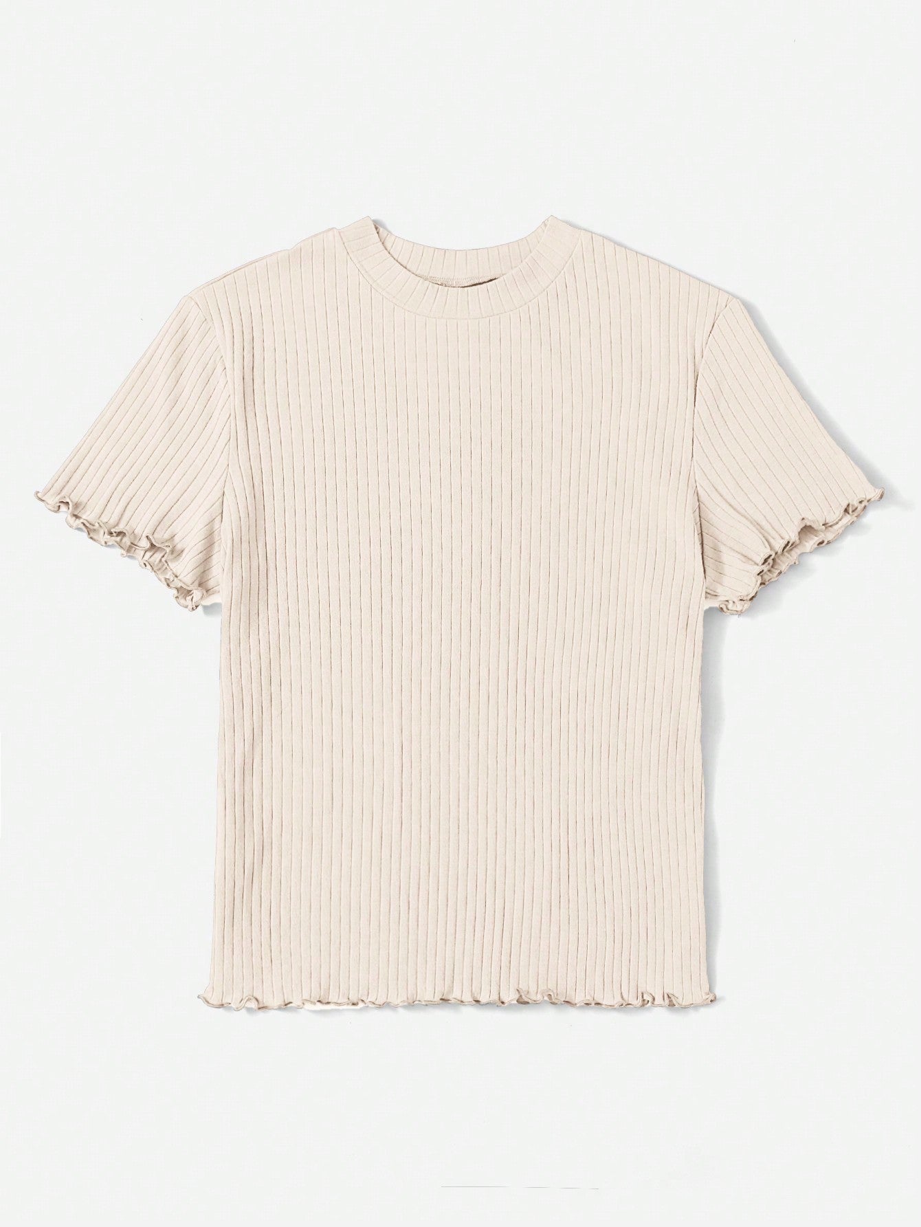 Camiseta Básica Canelada de Manguinha