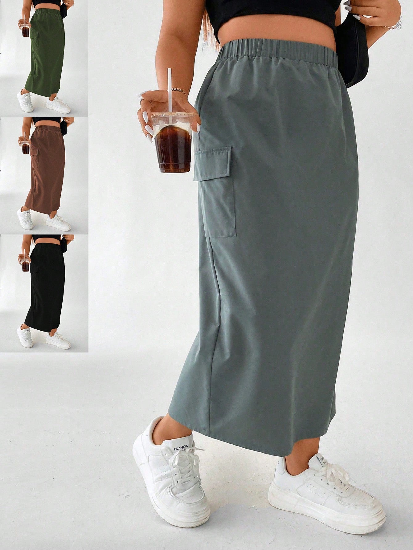 Saia Midi Jogger Plus Size