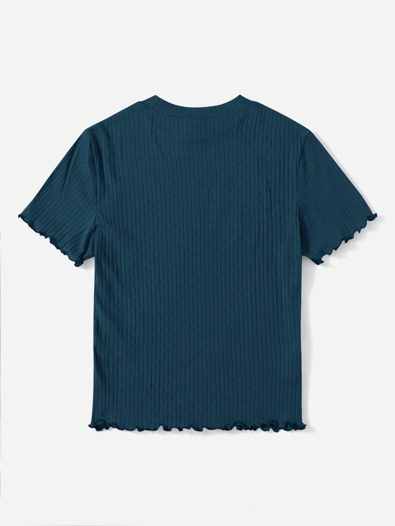 Camiseta Básica Canelada de Manguinha