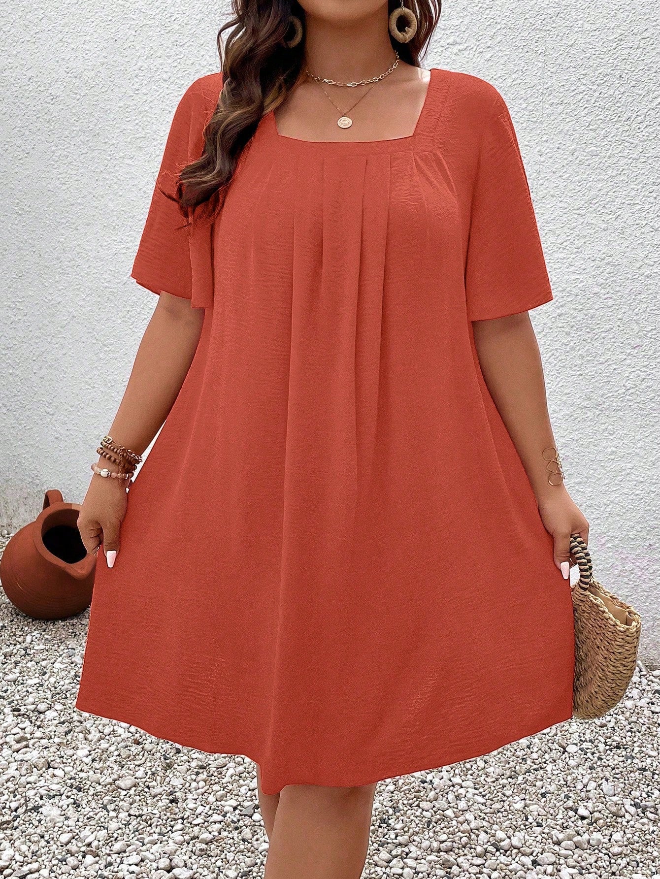 Vestido Decote Quadrado