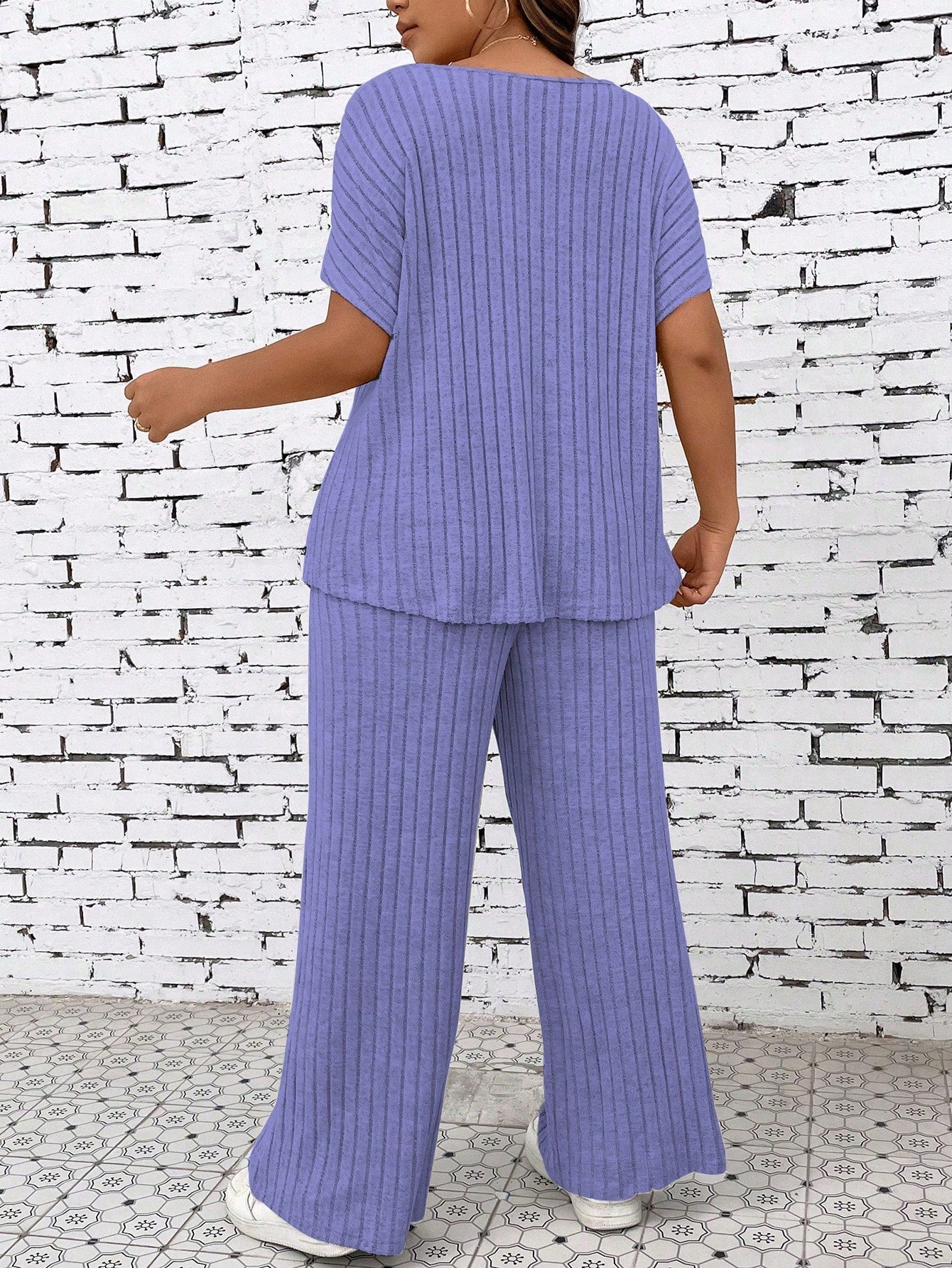 Conjunto Vivian de Calça e blusa Canelada