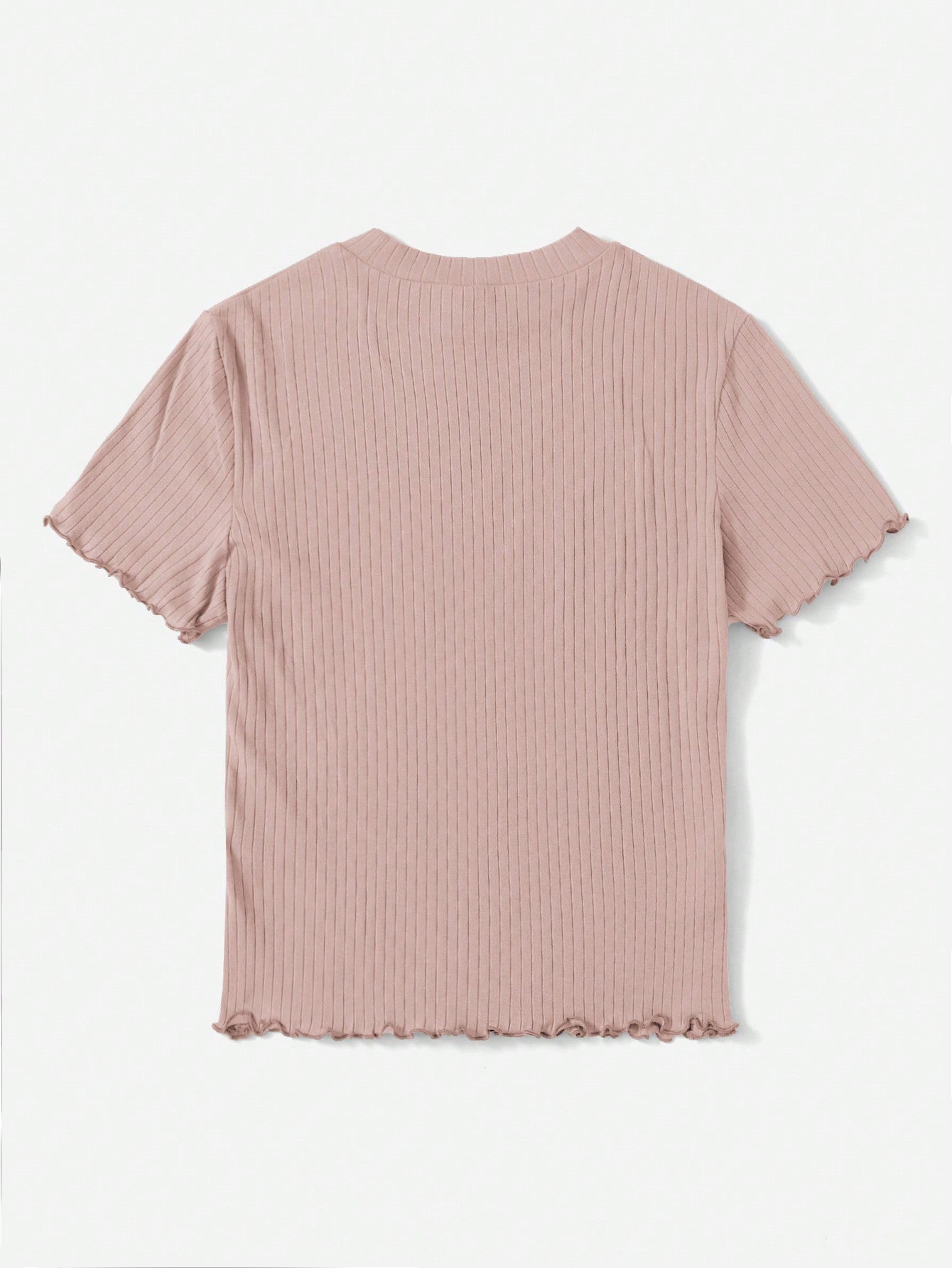 Camiseta Básica Canelada de Manguinha