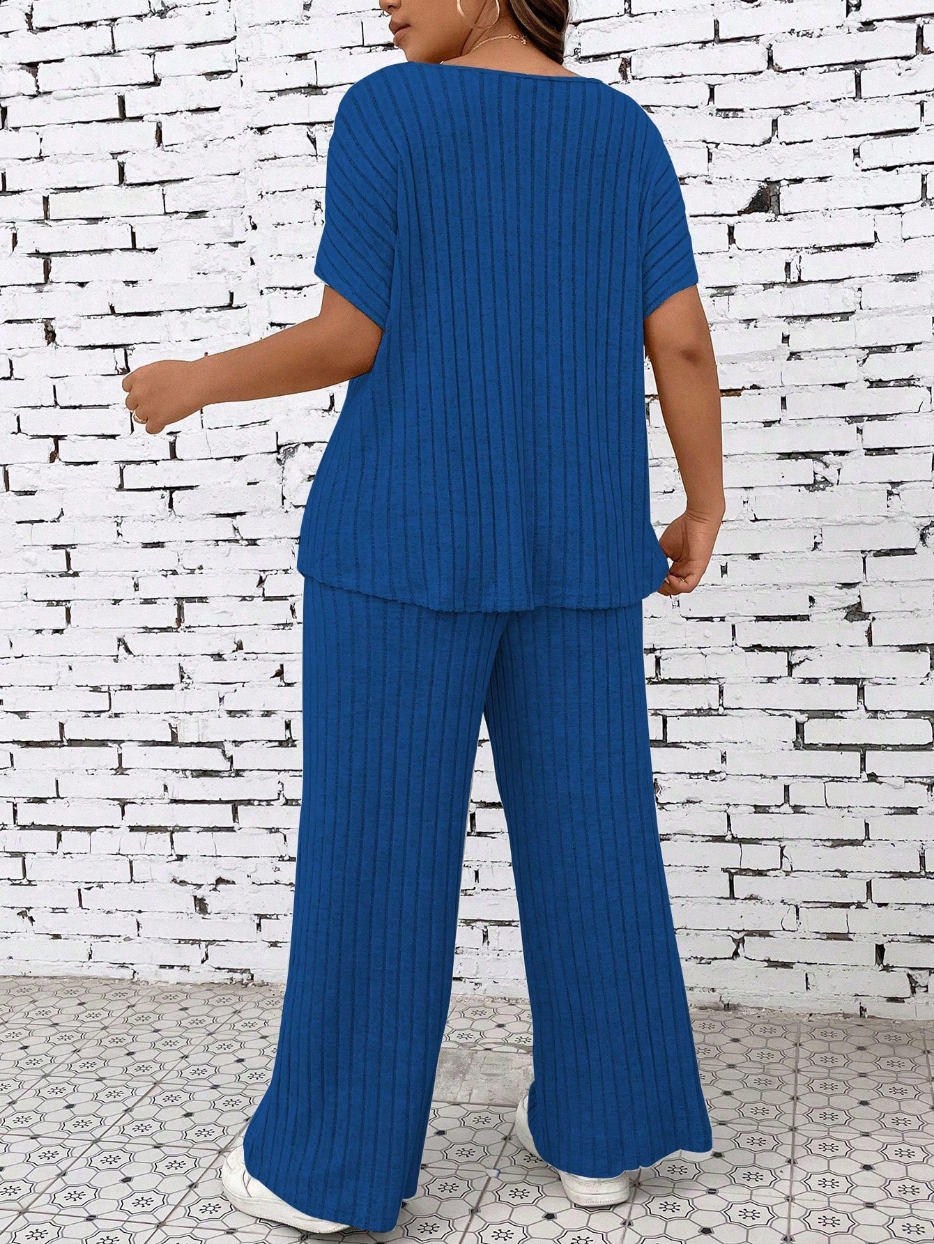 Conjunto Vivian de Calça e blusa Canelada