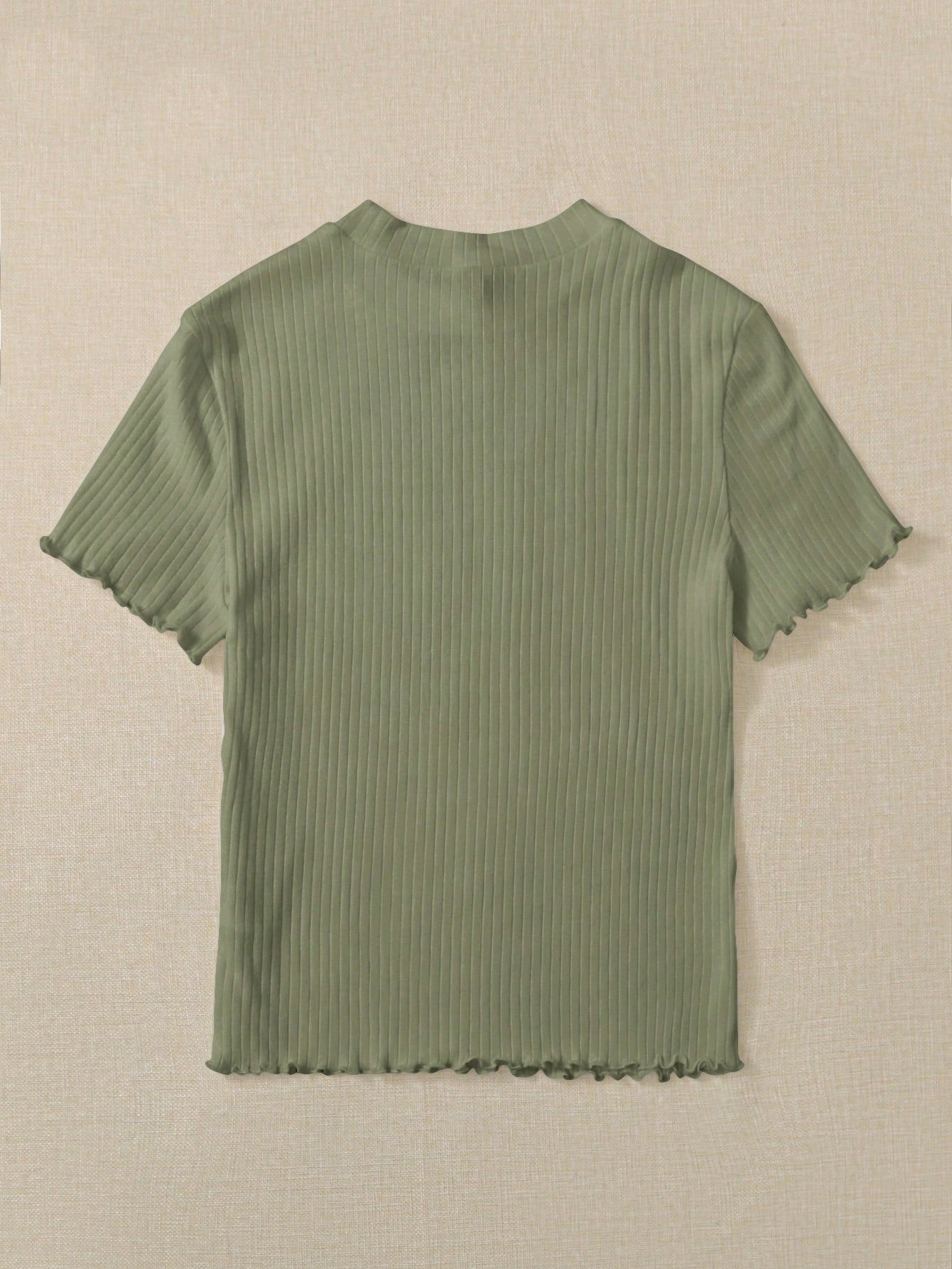 Camiseta Básica Canelada de Manguinha