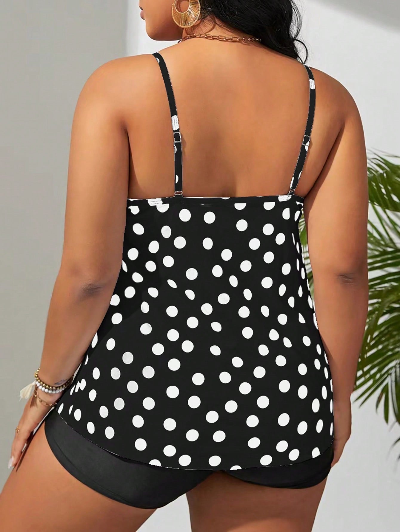 Biquíni Tankini Estampa de Bolinhas