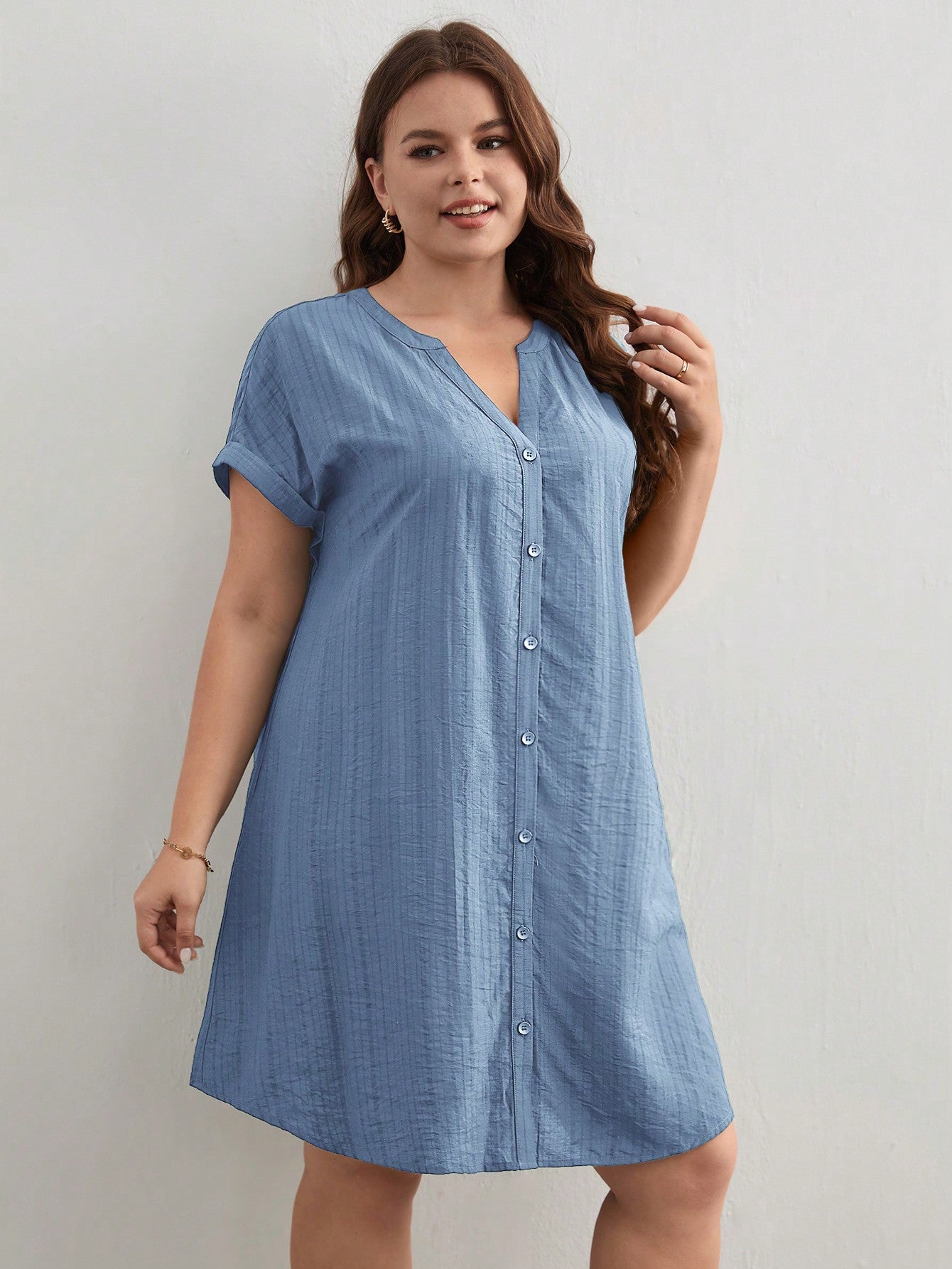 Vestido Botões Plus Size