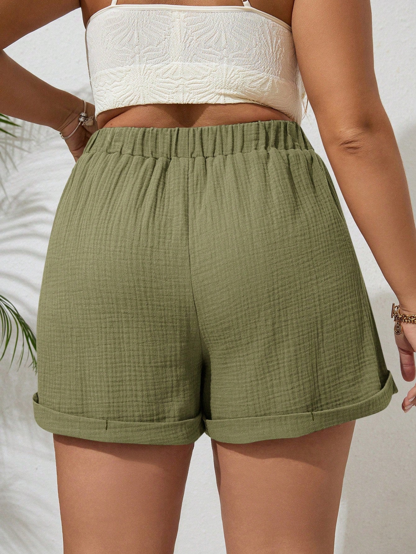 Short Bainha Dupla Plus Size