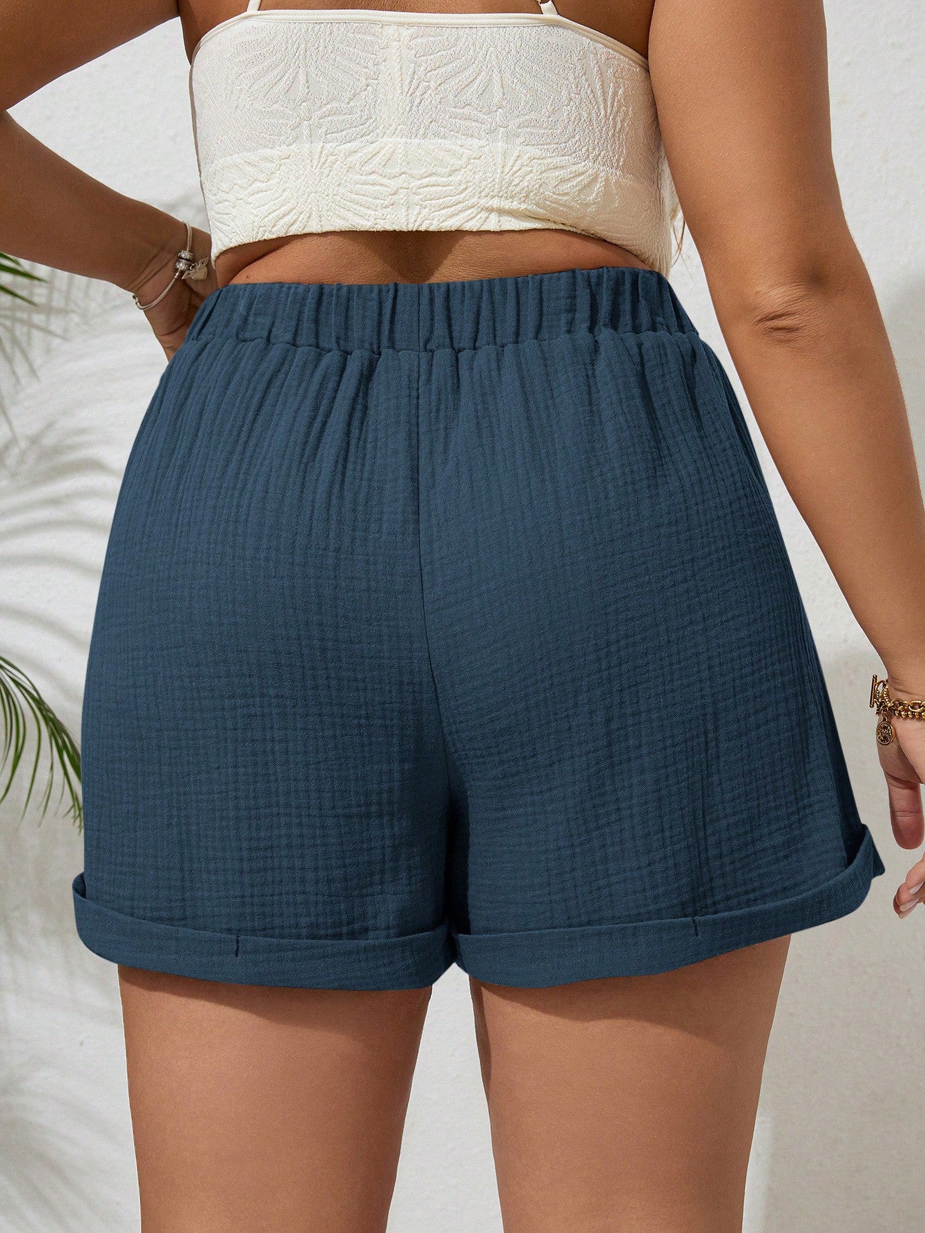 Short Bainha Dupla Plus Size