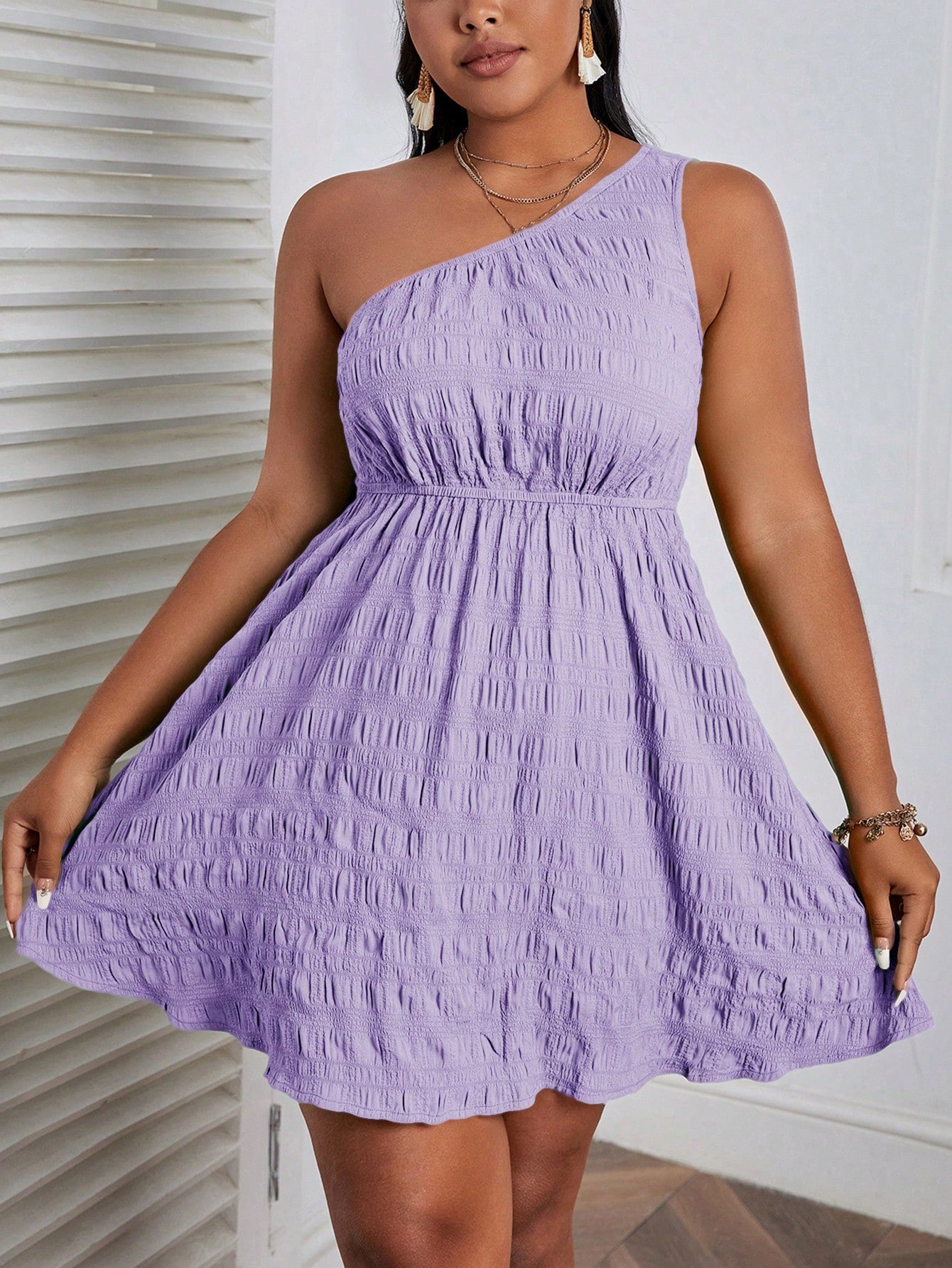 Vestido Lorna Ombro Único Plus Size