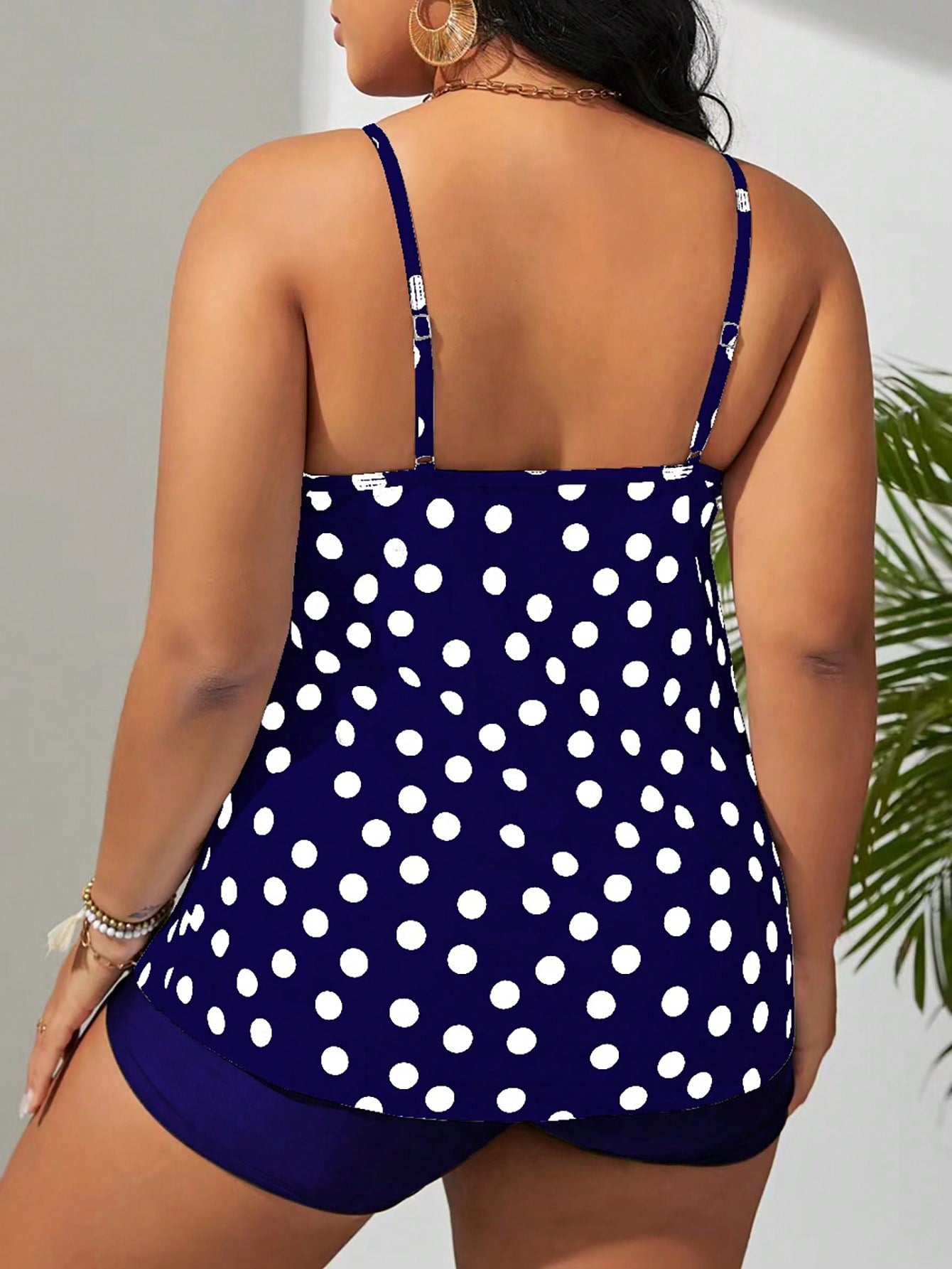 Biquíni Tankini Estampa de Bolinhas