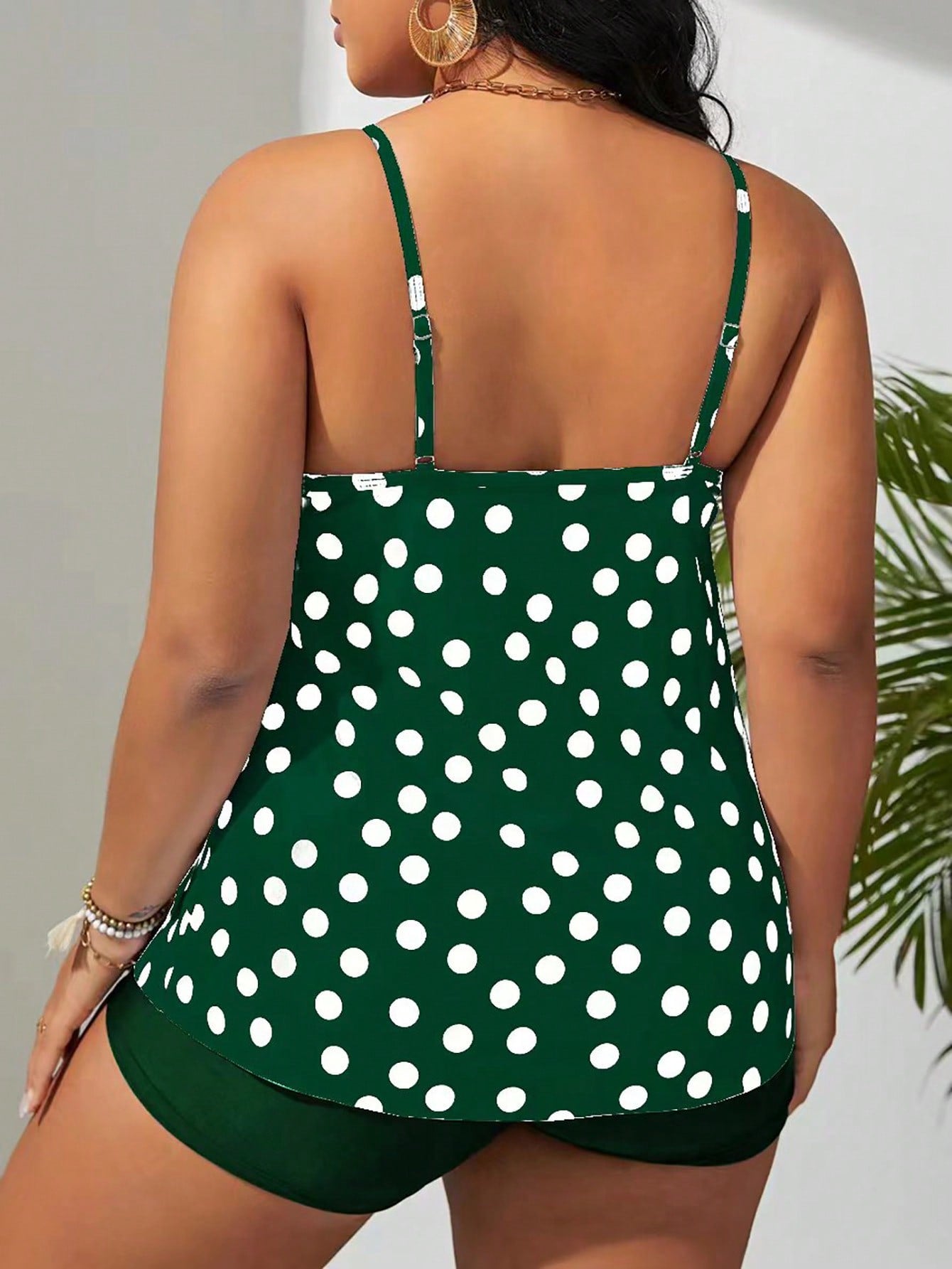 Biquíni Tankini Estampa de Bolinhas