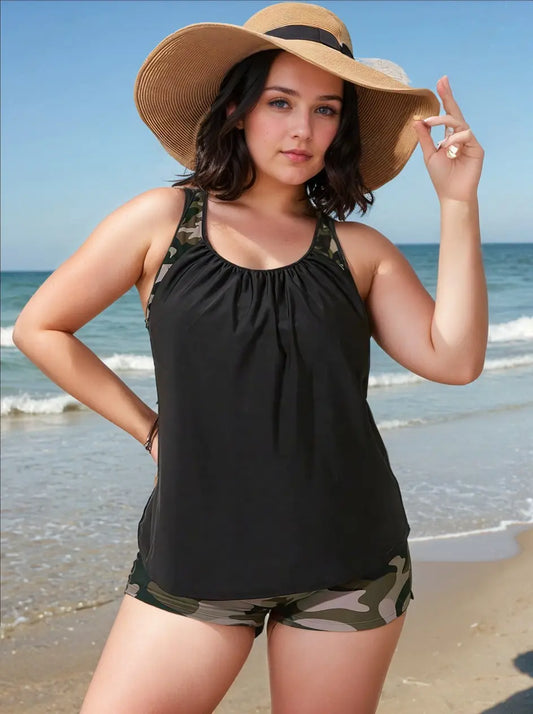 Biquíni Militar Box com Camiseta Plus Size