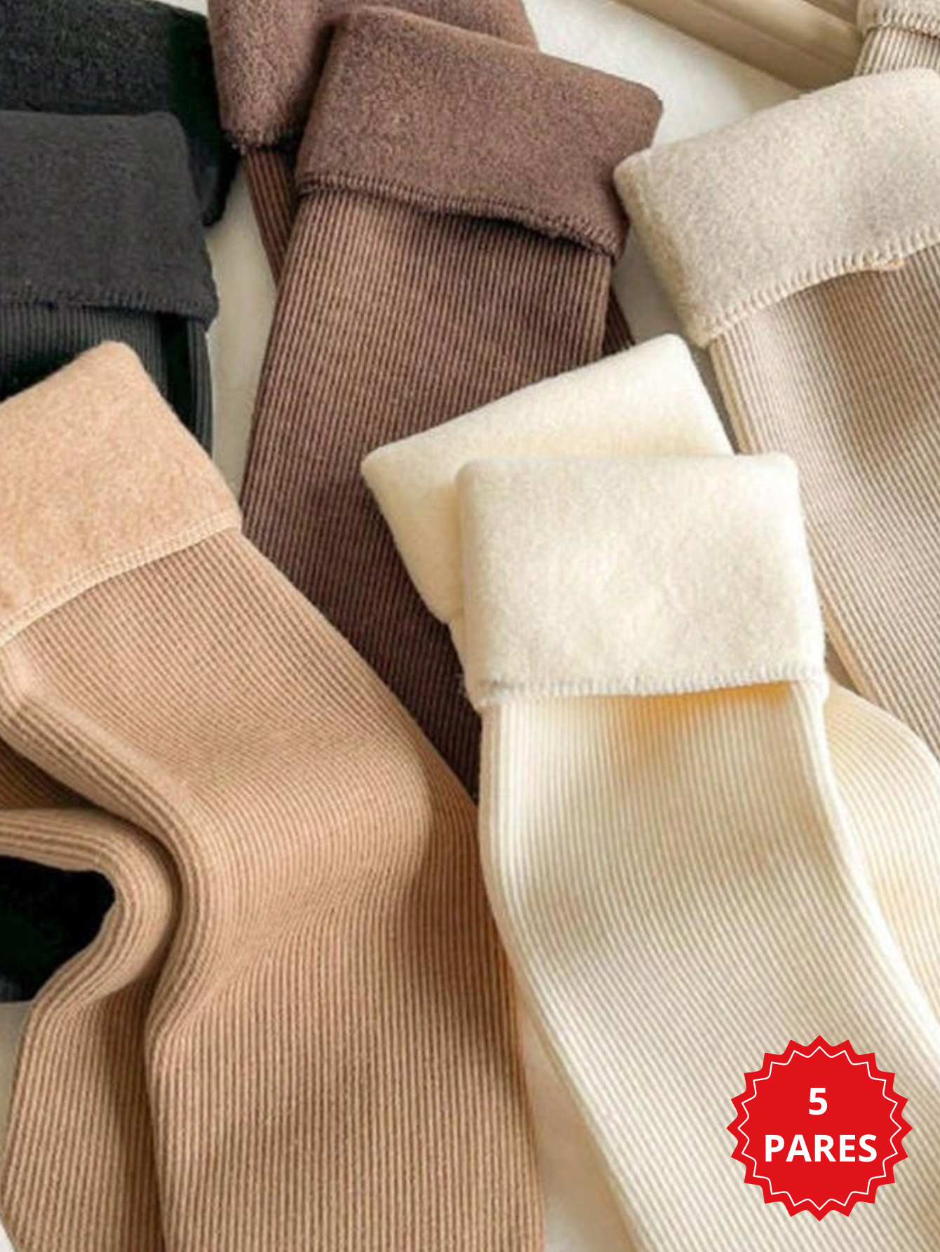 Meia Peluciada - Kit Família PAGUE 3 e LEVE 5 PARES