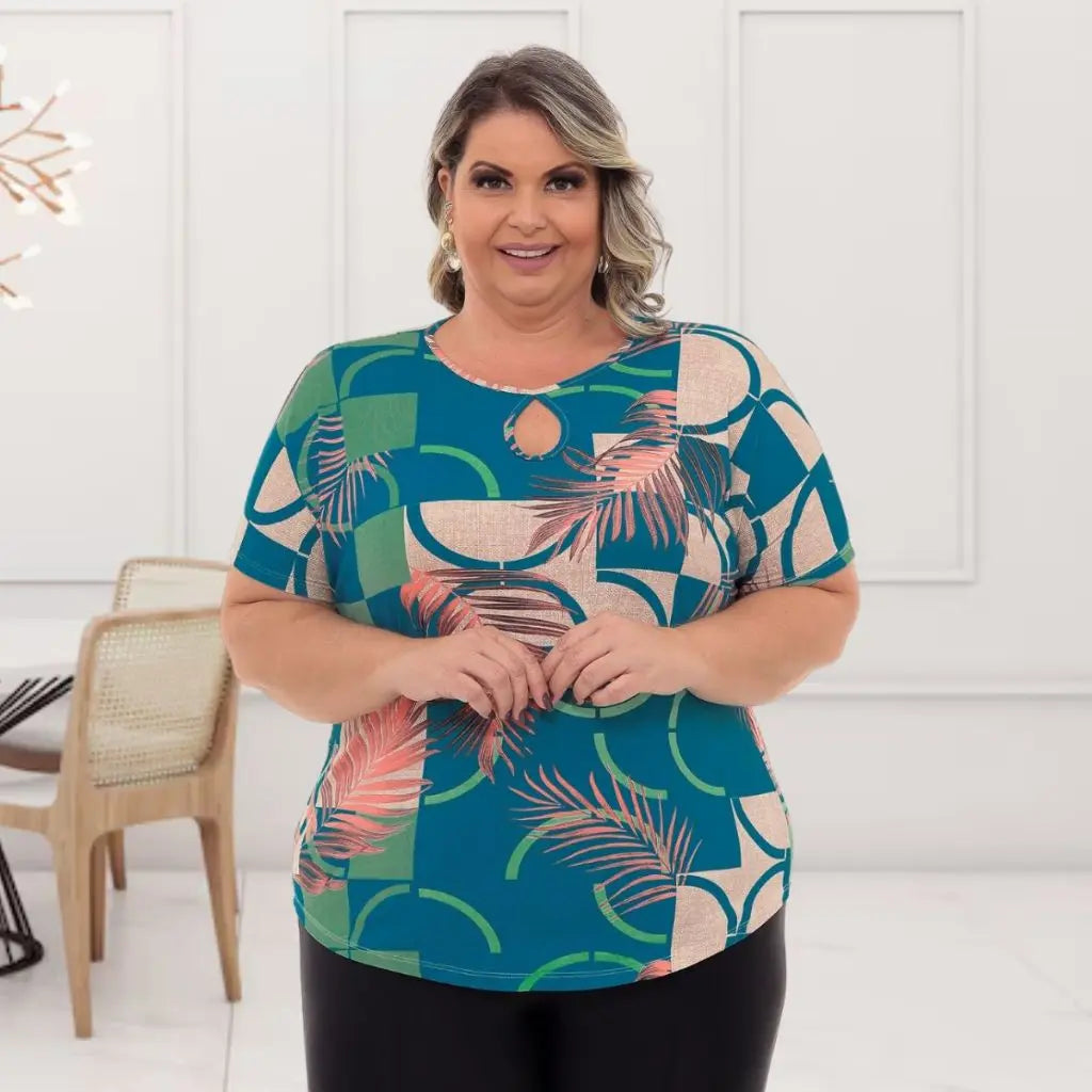 Blusa Estampada Verão Básica