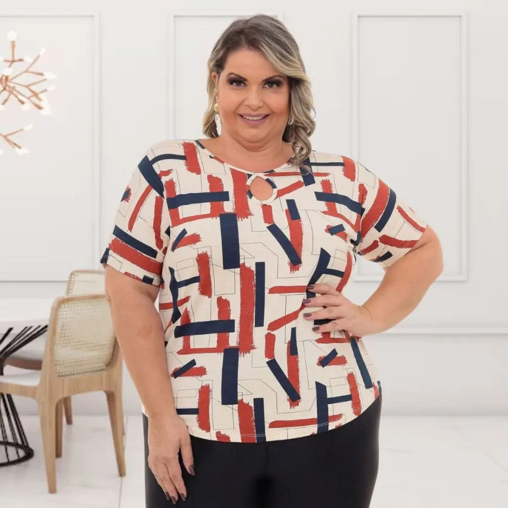 Blusa Estampada Verão Básica