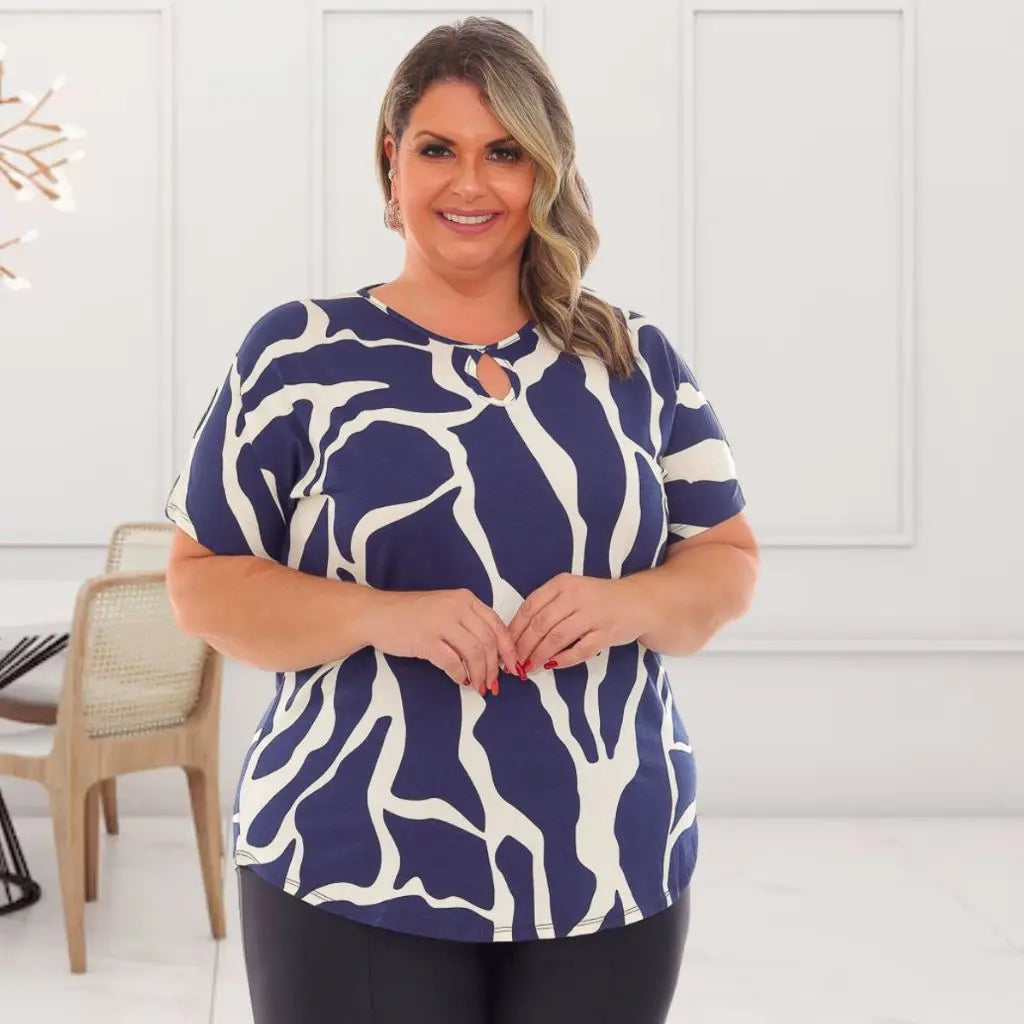 Blusa Estampada Verão Básica