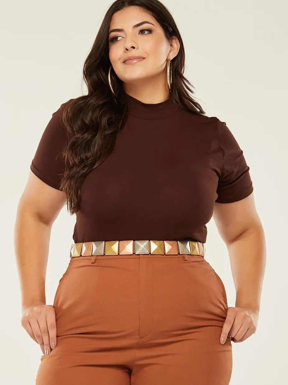 Kit 2 Blusas Básicas Golinha Alta Casual