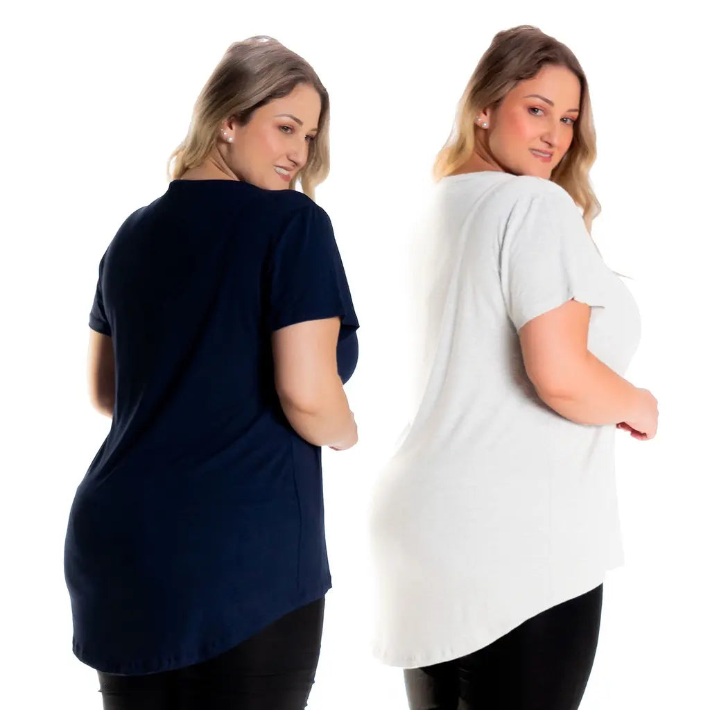 Kit 2 Blusas Básicas Mullet