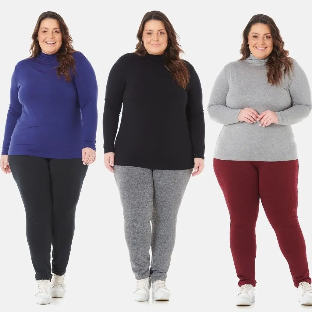 Kit 3 Blusas Cacharrel Plus Size