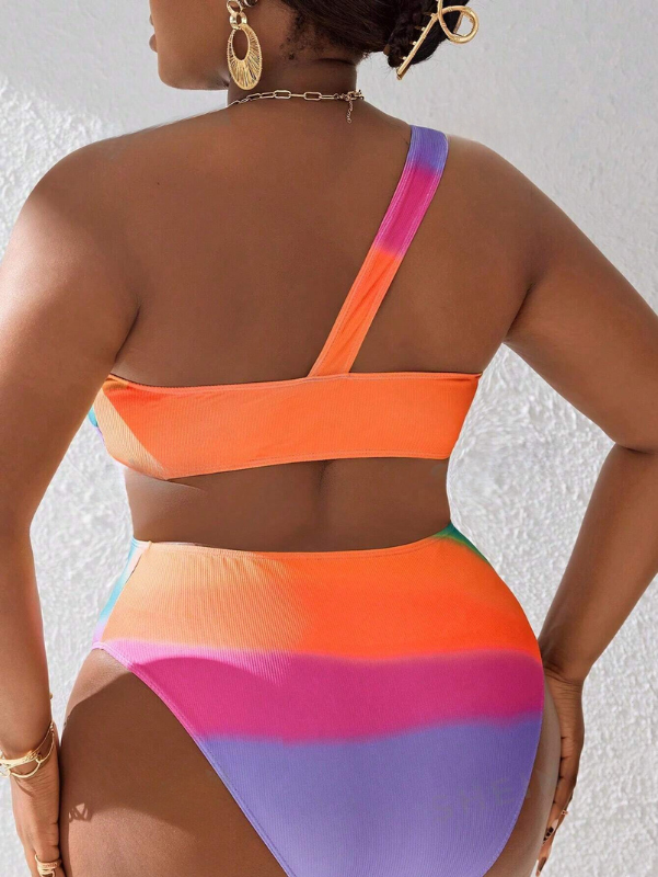 Maiô Monokini Com Detalhe Degradê De Ombro Único