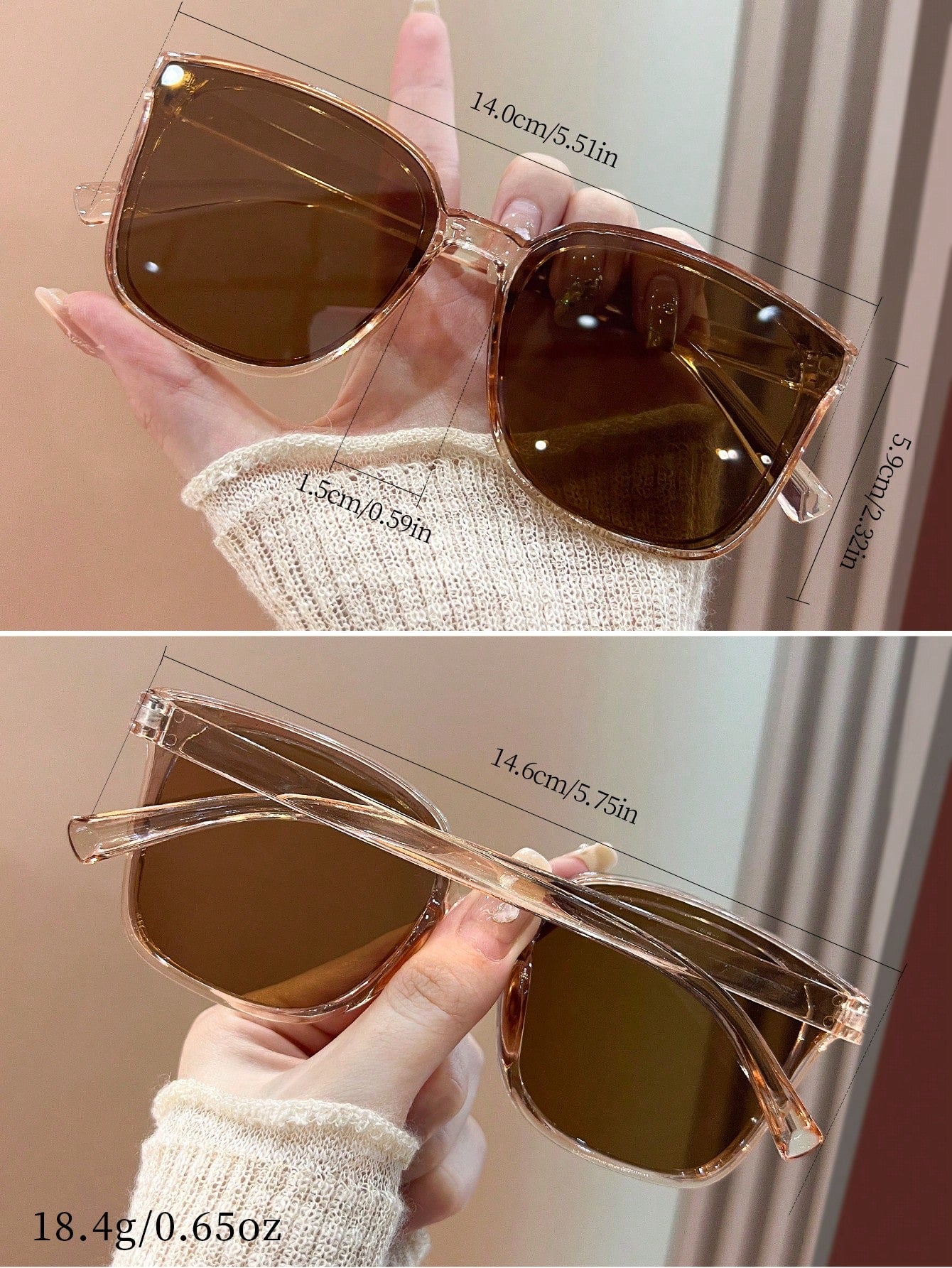 Óculos De Sol Uv Quadrado Queen