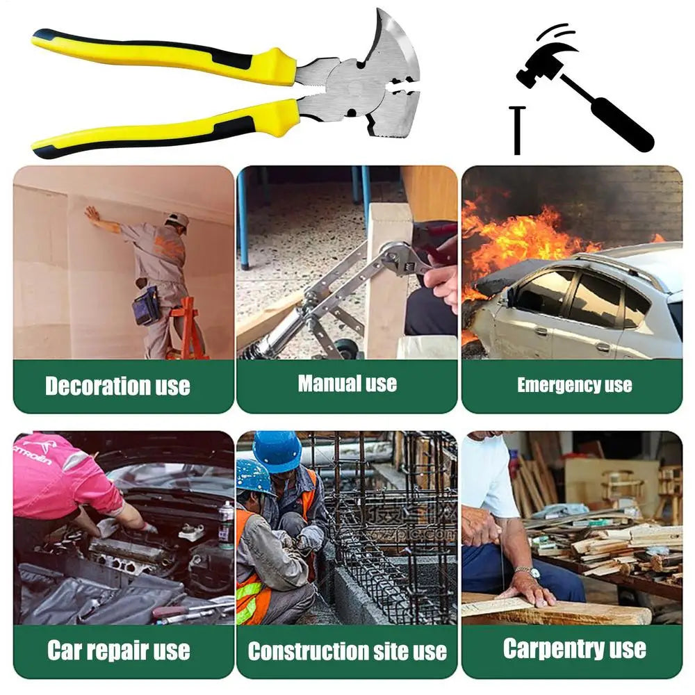 Fencing Pliers Barbed Wire Fence Pliers Tools Heavy Duty Multifunctional Hand Tools With Hammer Head Nail Puller For Bending