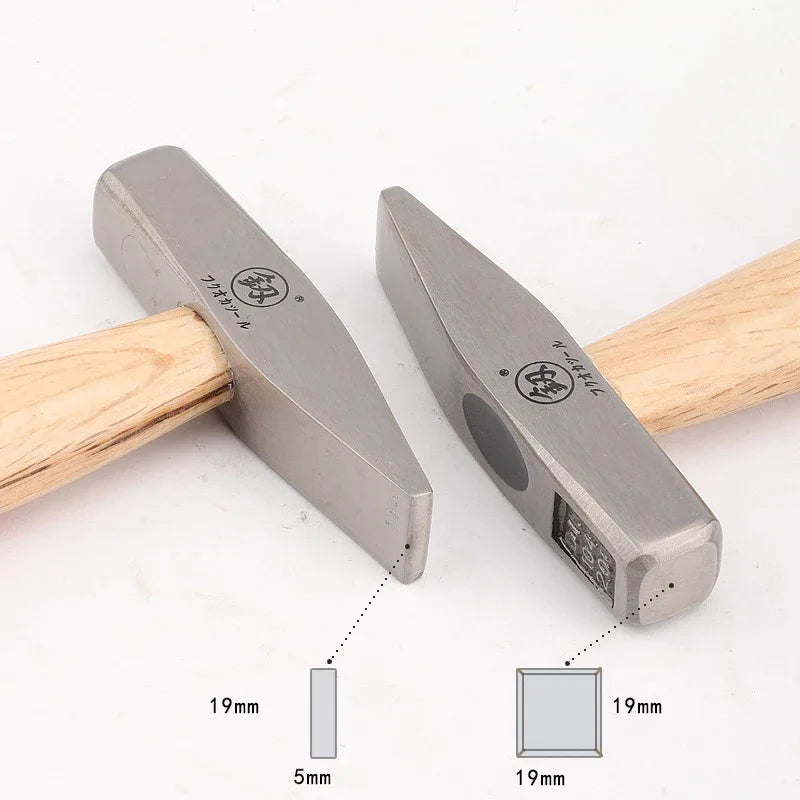 Fitter Hammer Polished Solid Wood Short Handle Iron Hammer Round And Flat Head Small Hammer Schoolwork Manual Hardware Tool