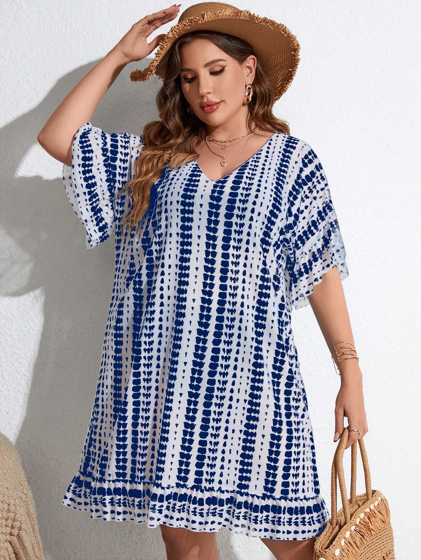 Saída de Praia Tye Day com Babado