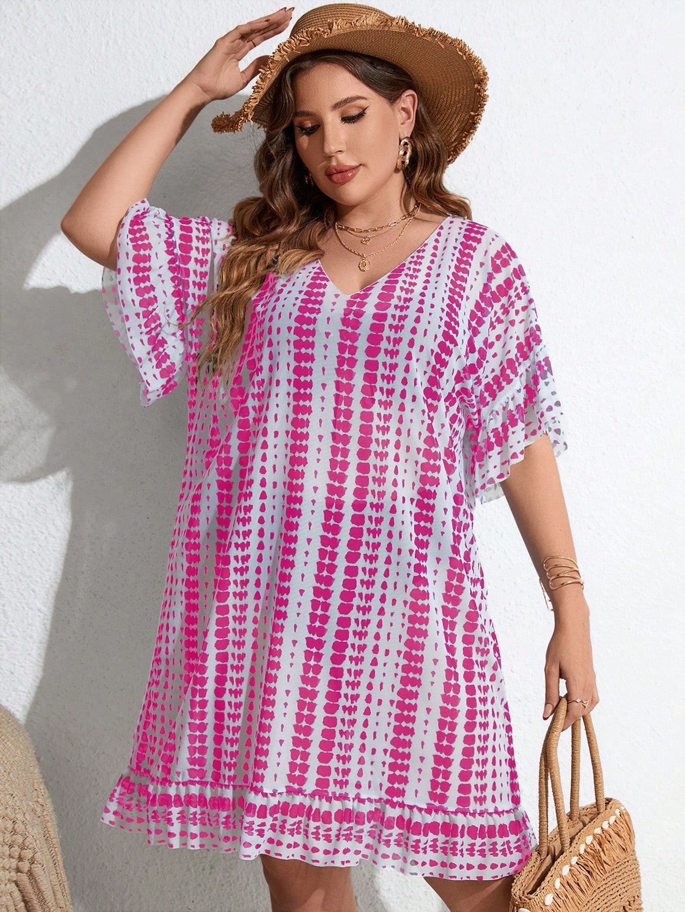 Saída de Praia Tye Day com Babado