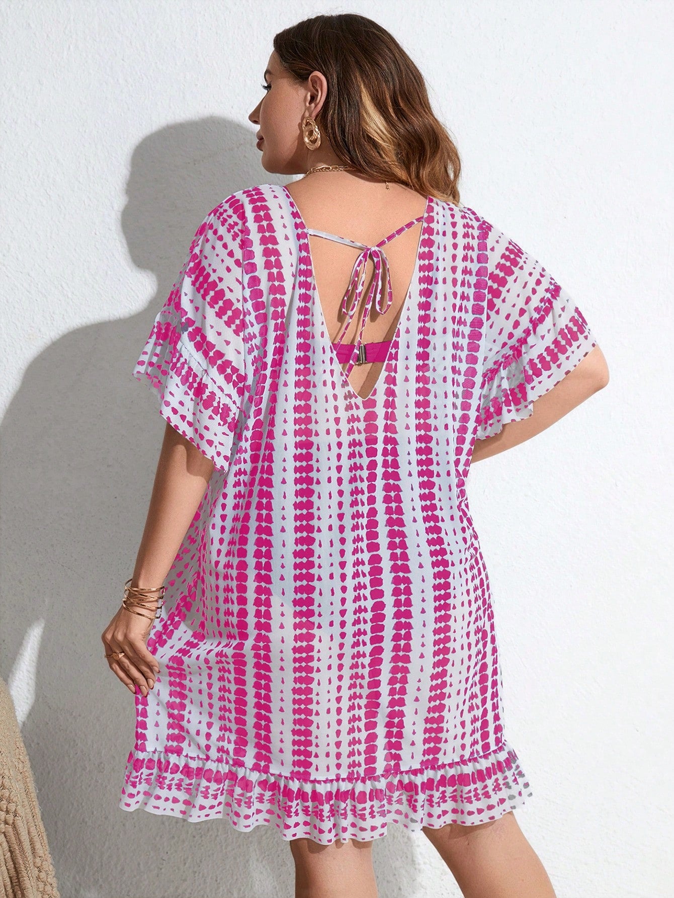 Saída de Praia Tye Day com Babado