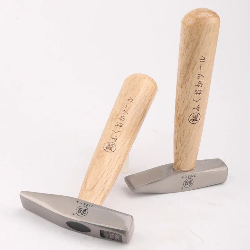 Fitter Hammer Polished Solid Wood Short Handle Iron Hammer Round And Flat Head Small Hammer Schoolwork Manual Hardware Tool