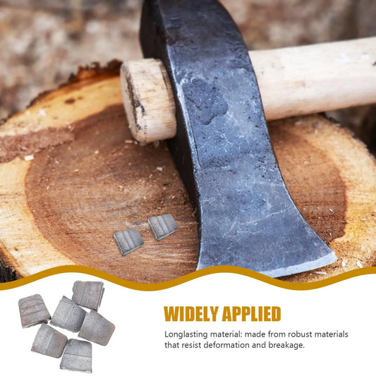 6Pcs Iron Wedge Axe Hammer Handle Splitting Tool Axe Hammer Wedges Replacement Sturdy Metal Axe Woodworking Tool Axe Accessories