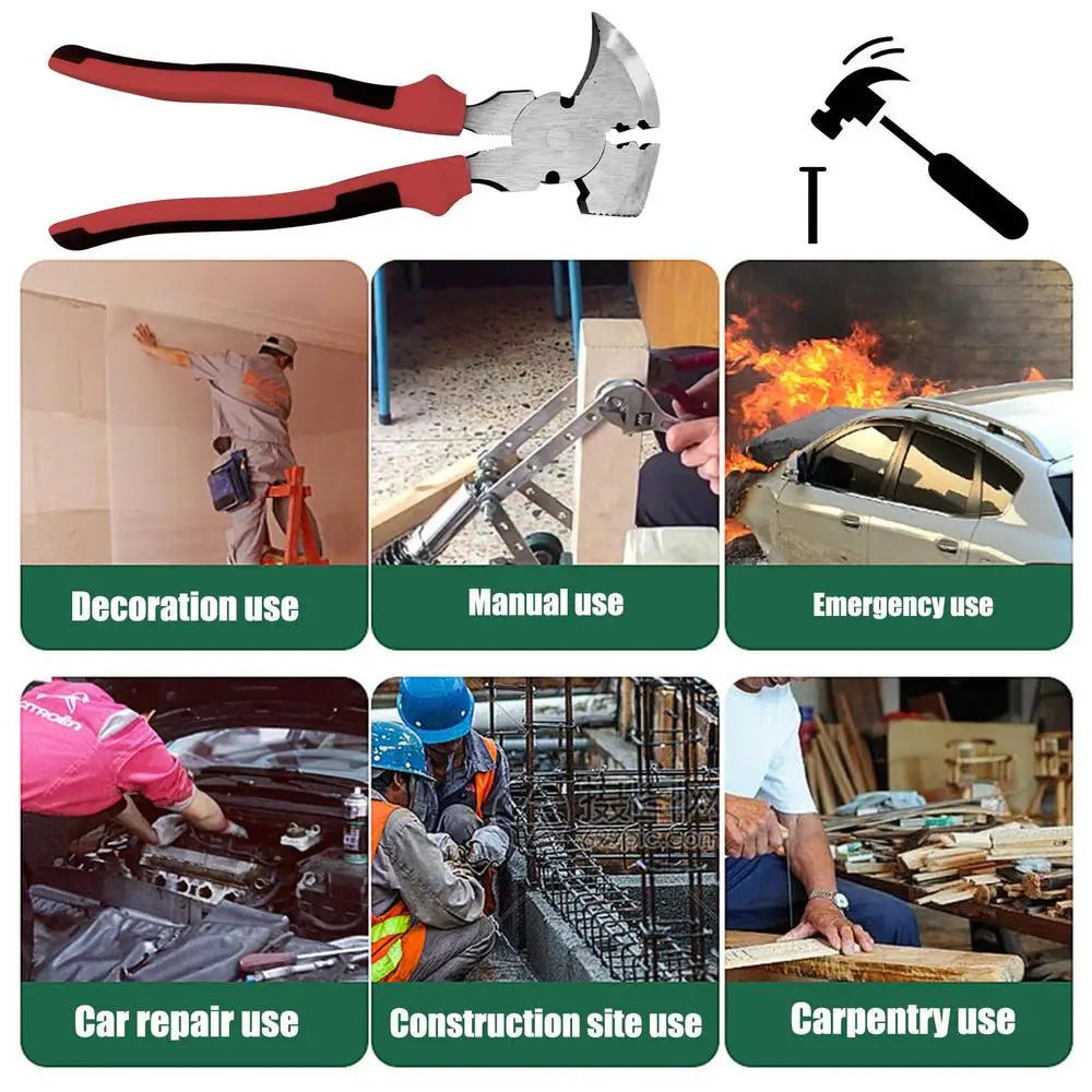 Fencing Pliers Barbed Wire Fence Pliers Tools Heavy Duty Multifunctional Hand Tools With Hammer Head Nail Puller For Bending