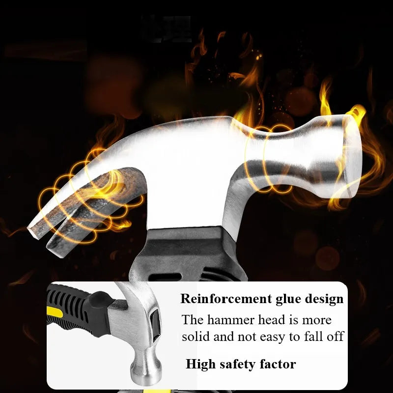 Multifunctional Mini Ramshorn Hammer 160 mm Engineering Handle Lightweight Portable Carpentry Window Breaking Hand Tools Home