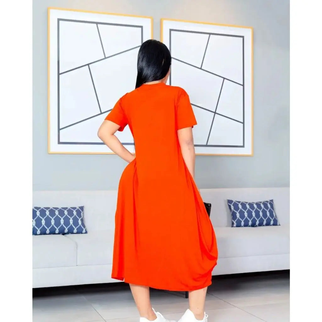 Vestido Mullet Midi com Manguinha